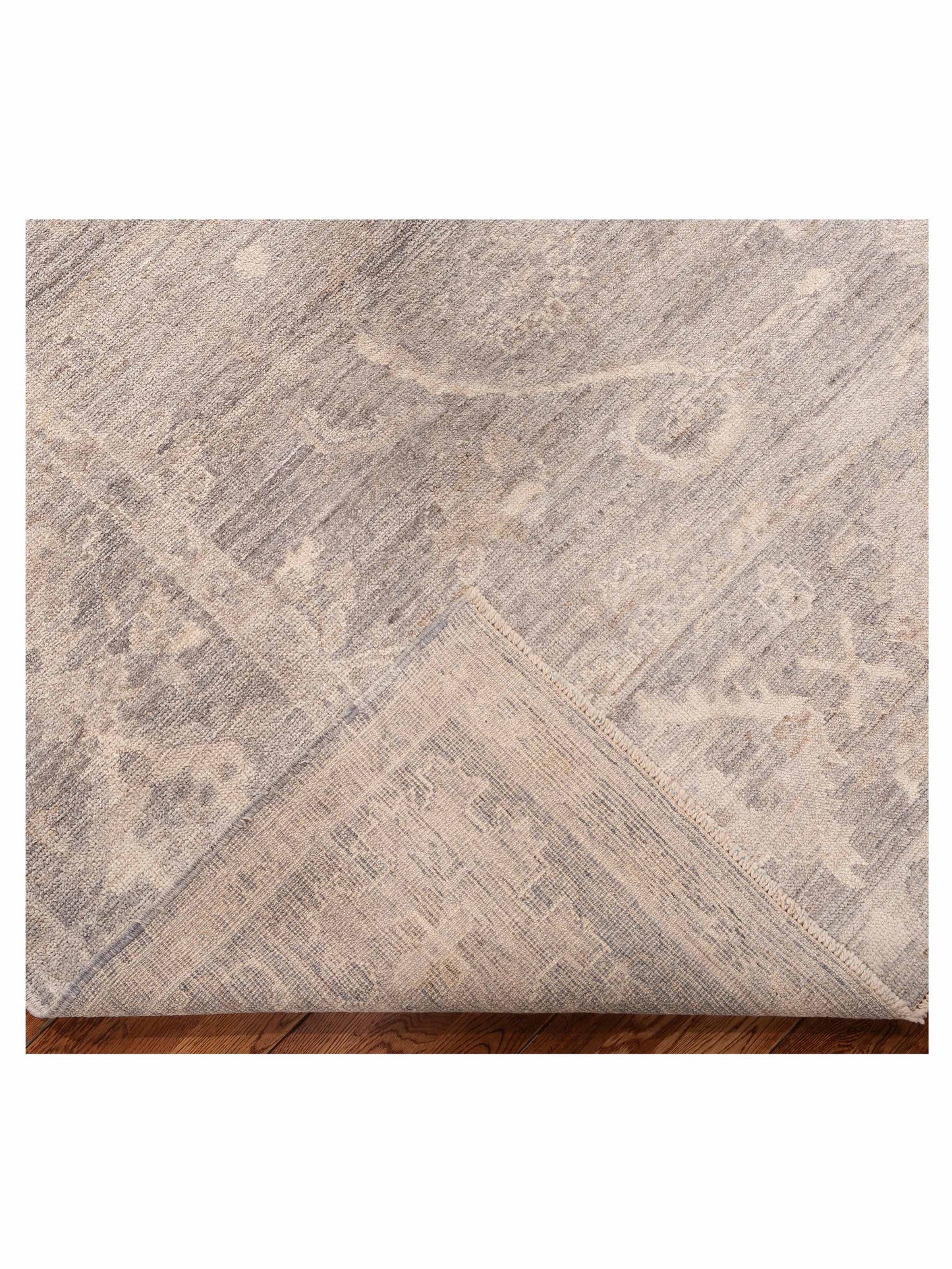Angora Oushak 156071 Gray Gray 10.1x13.8 Hand Knotted Rug