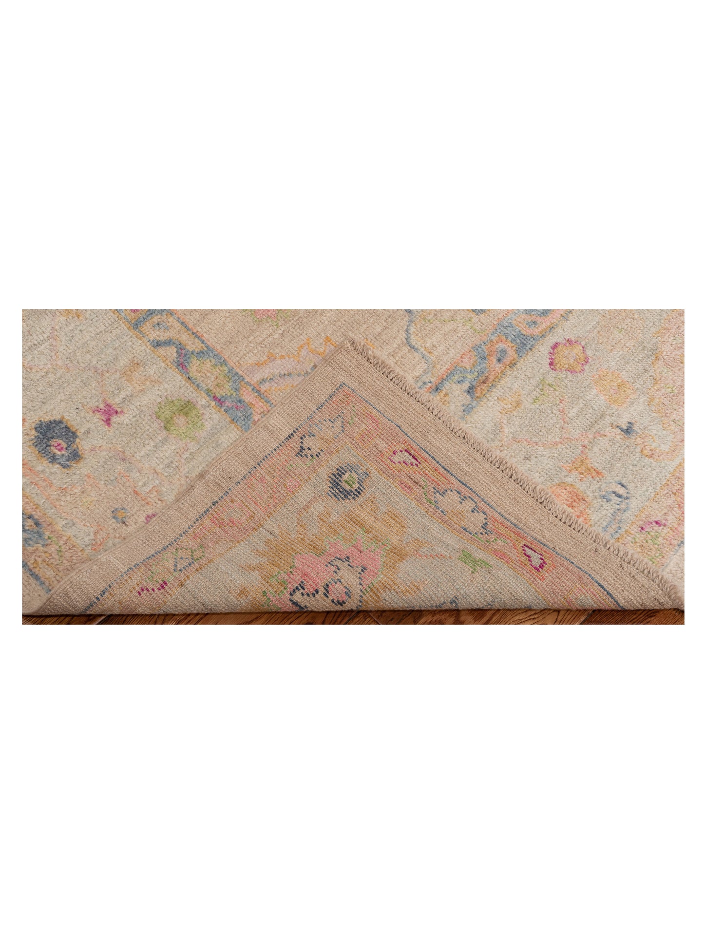 Angora Oushak 150432 Beige Green 8x9.4 Hand Knotted Rug