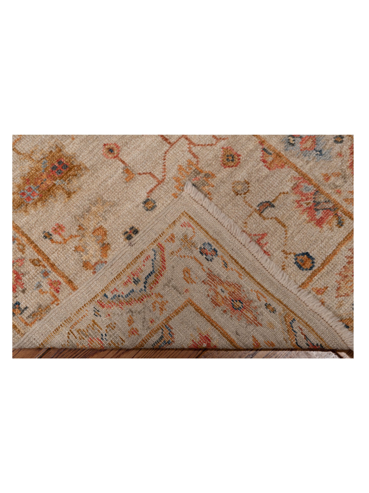 Angora Oushak 146501 Ivory Ivory 2.7x13.4 Hand Knotted Rug