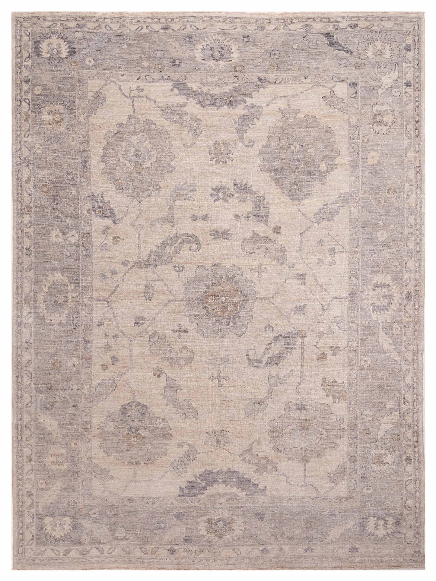 Anadol Angora Oushak  Ivory Gray Traditional