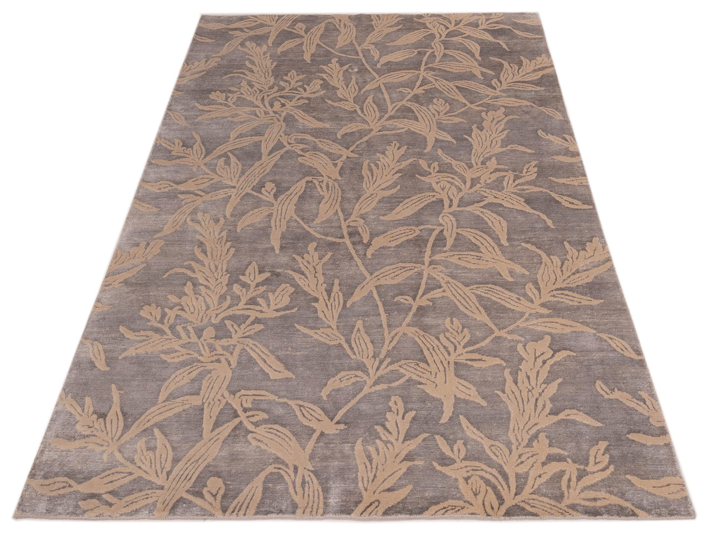 Tibetino 120504 Gray 6x8.11 Hand Knotted Rug
