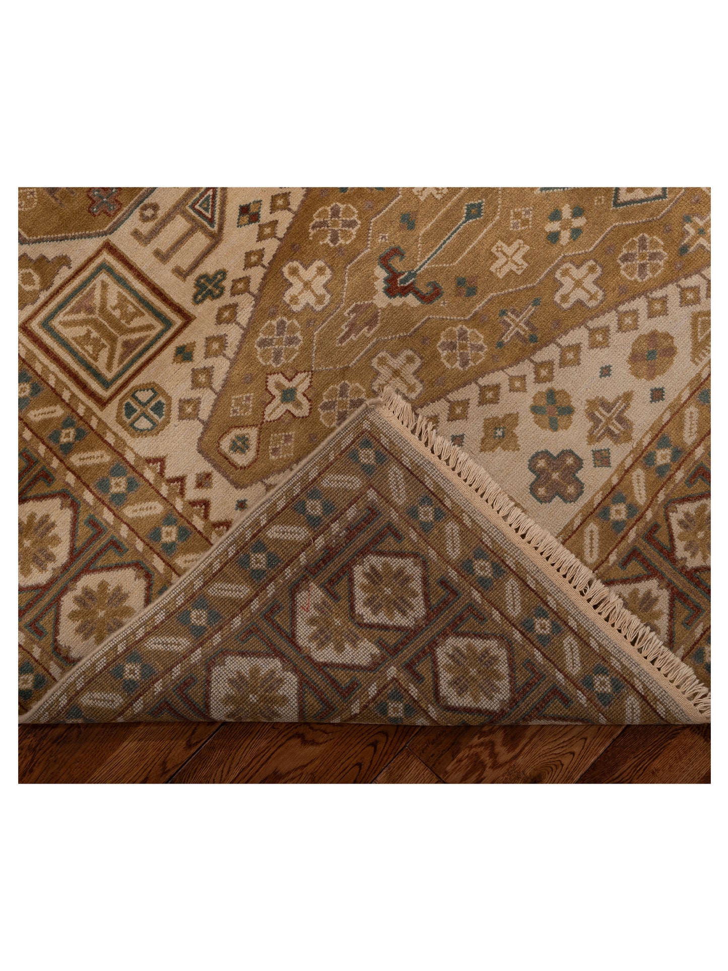 Lilac 103375 Ivory Navy 7.11x9.9 Hand Knotted Rug