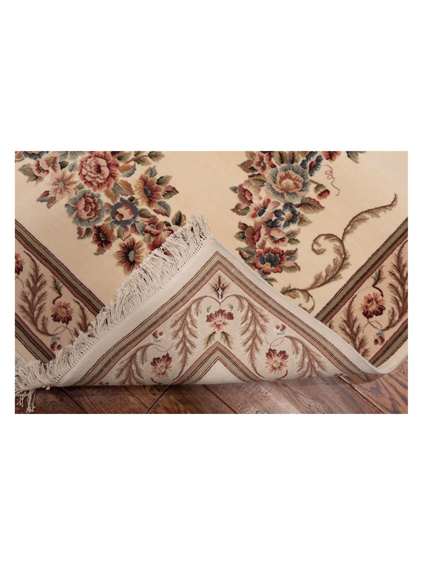 Magnolia Silk 89884 Ivory Beige 6.7x9.6 Hand Knotted Rug