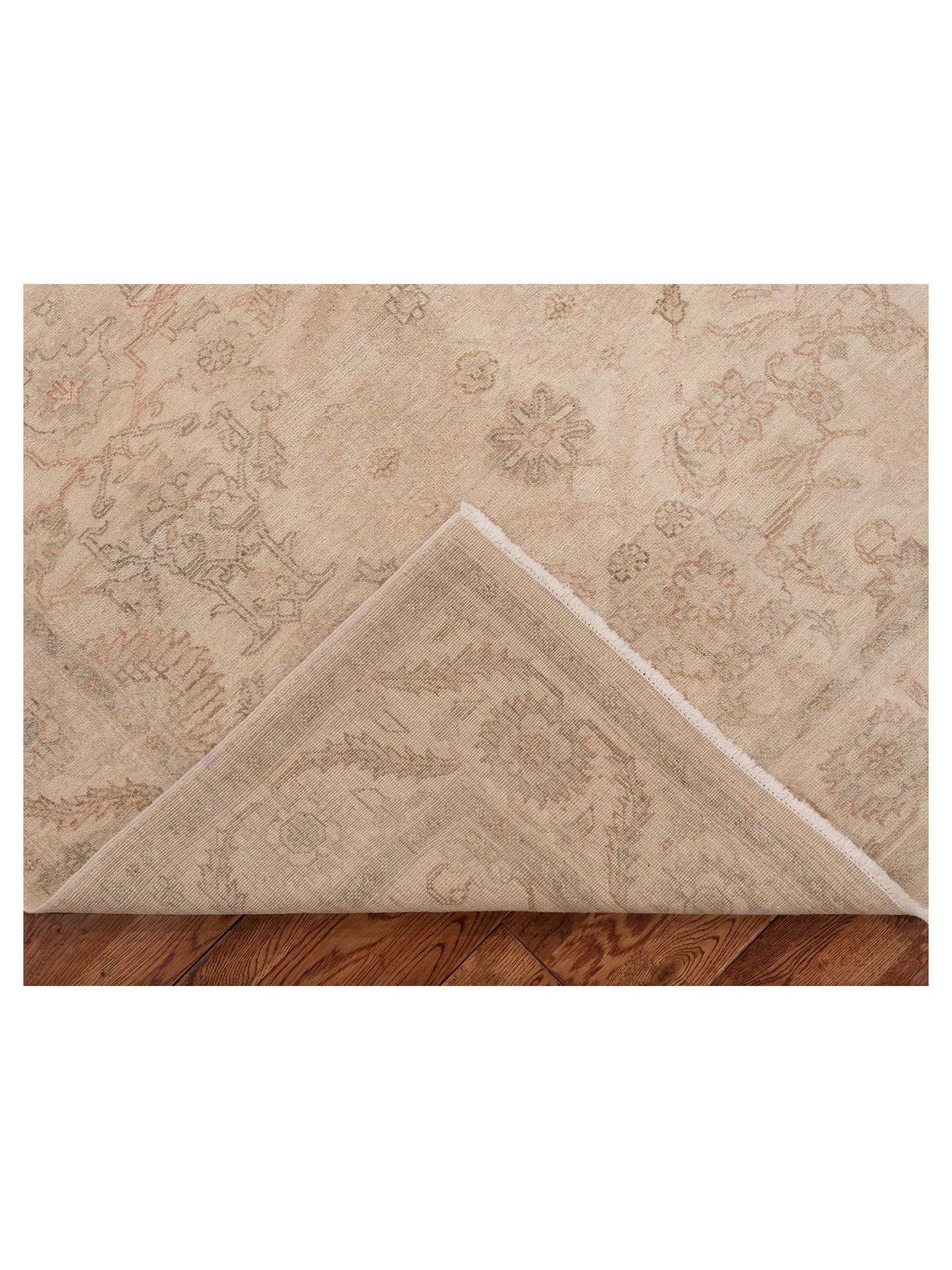 Laila 115251 Ivory Ivory 4.10x6.9 Hand Knotted Rug