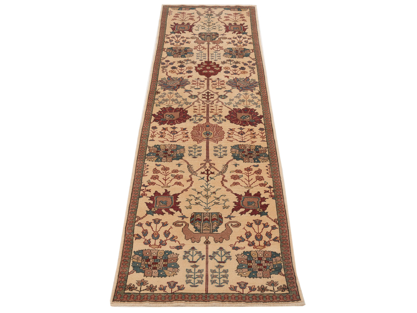 Antique Loom 121910 Ivory Ivory 2.8x9.6 Hand Knotted Rug
