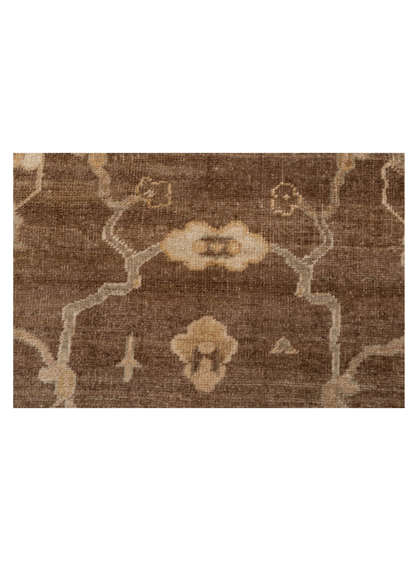 Angora Oushak 118240 Brown Green 6.4x12.3 Hand Knotted Rug