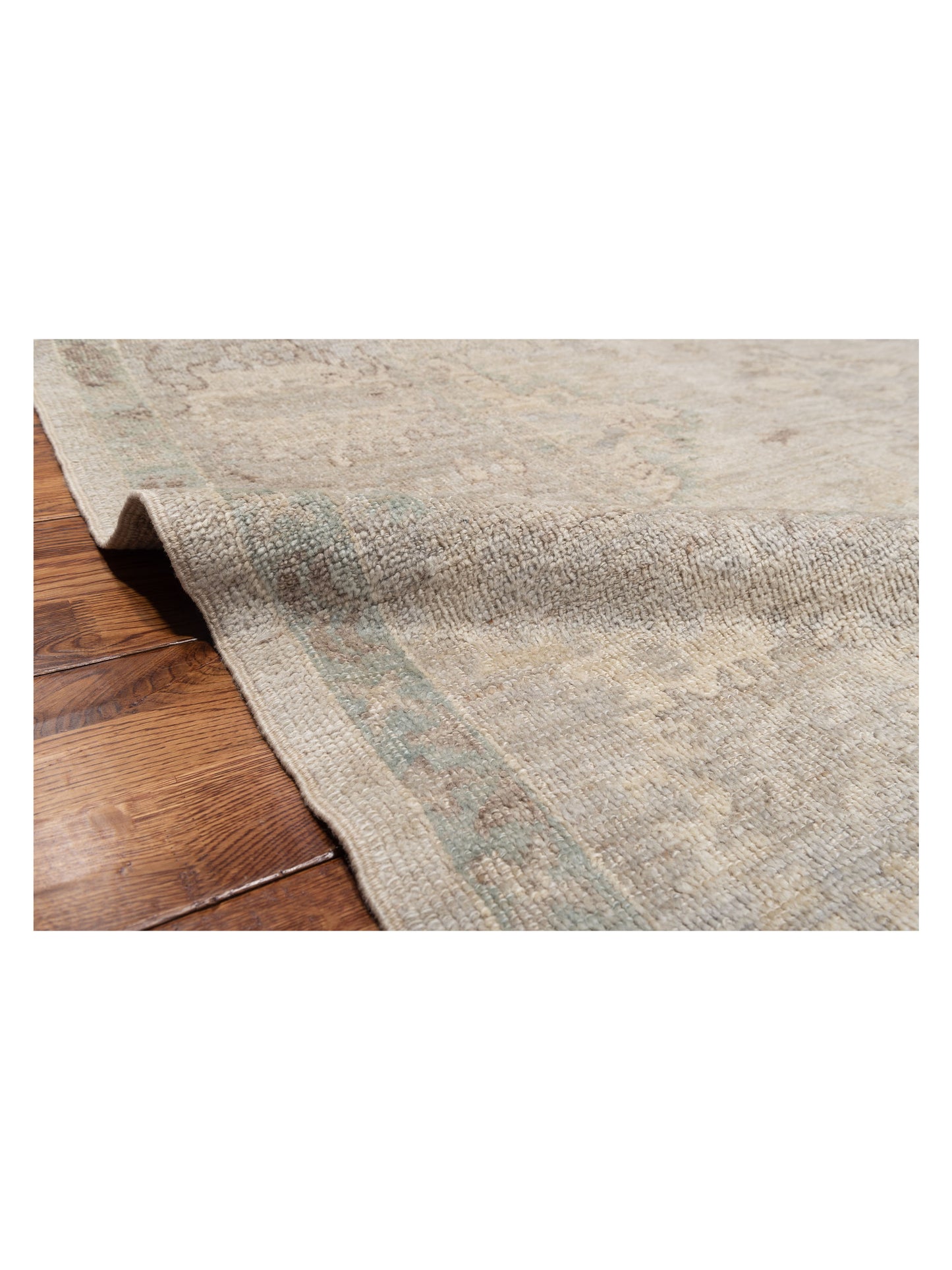 Angora Oushak 147162 Silver Gray 7.11x9.5 Hand Knotted Rug