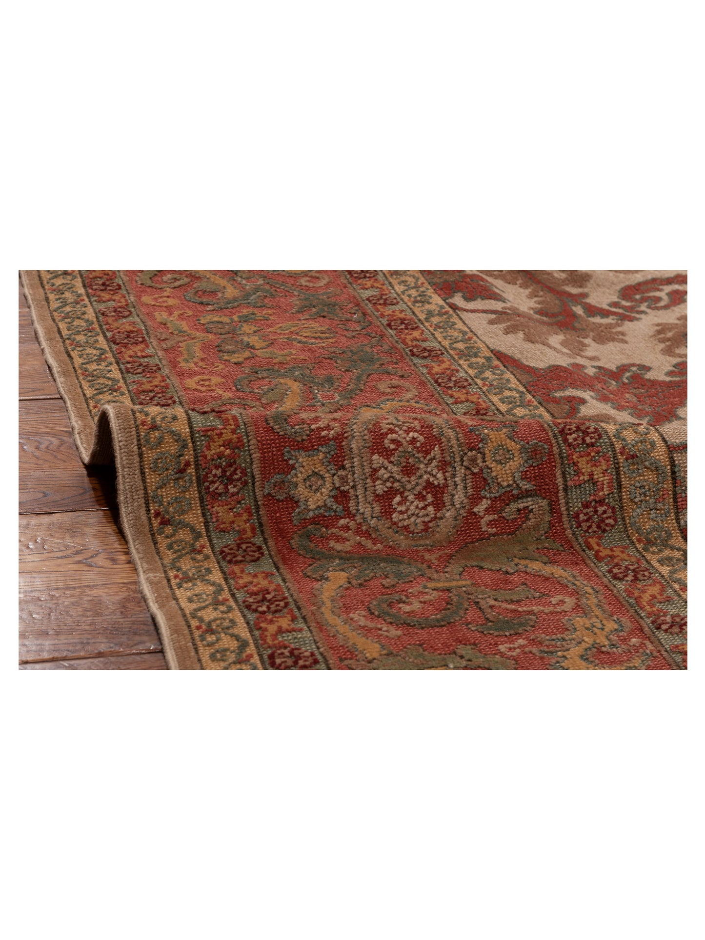 Antique Loom 107933 Beige Rust 10.4x14.1 Hand Knotted Rug