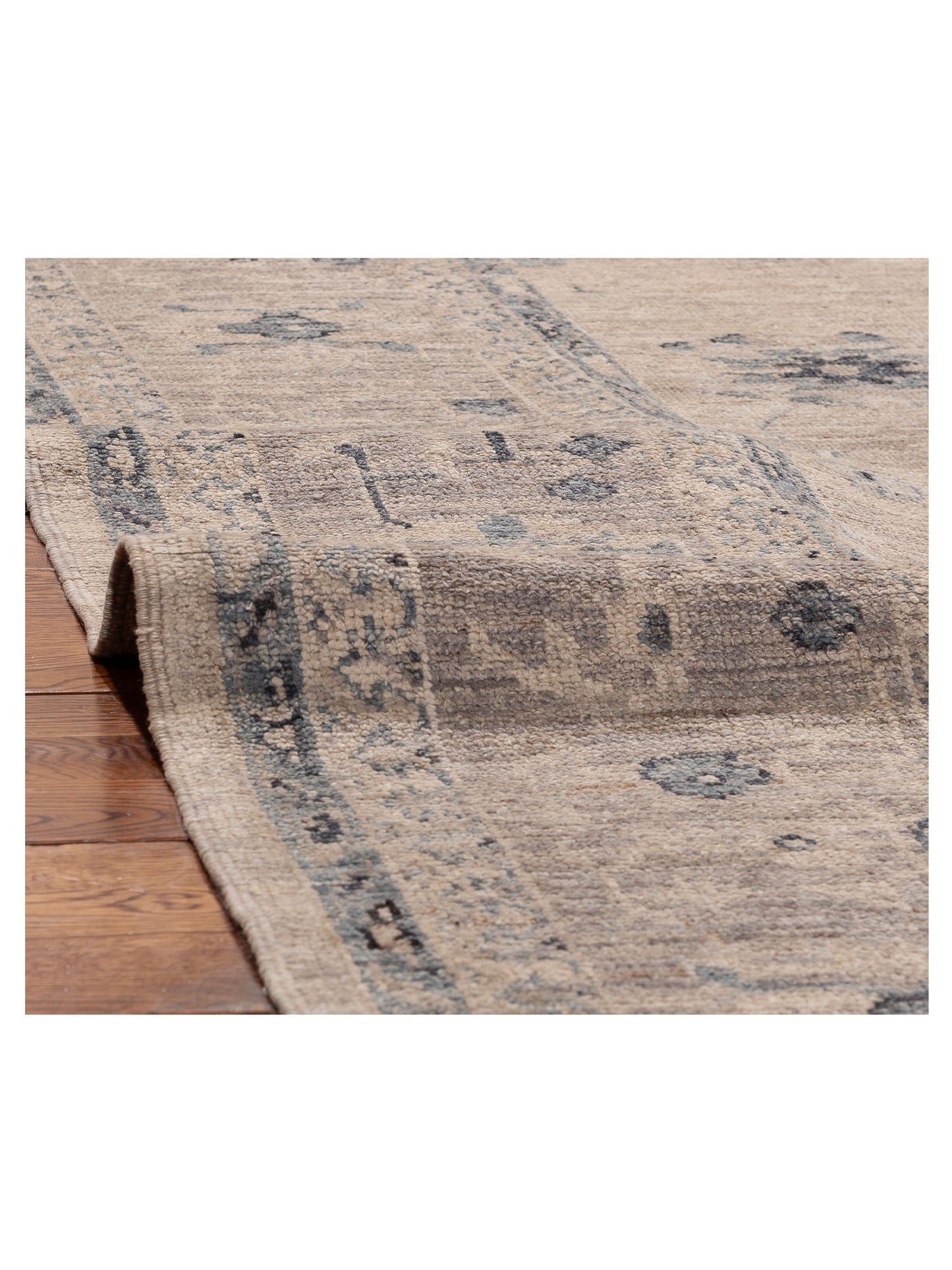 Angora Oushak 156094 Gray Gray 9.2x11.7 Hand Knotted Rug