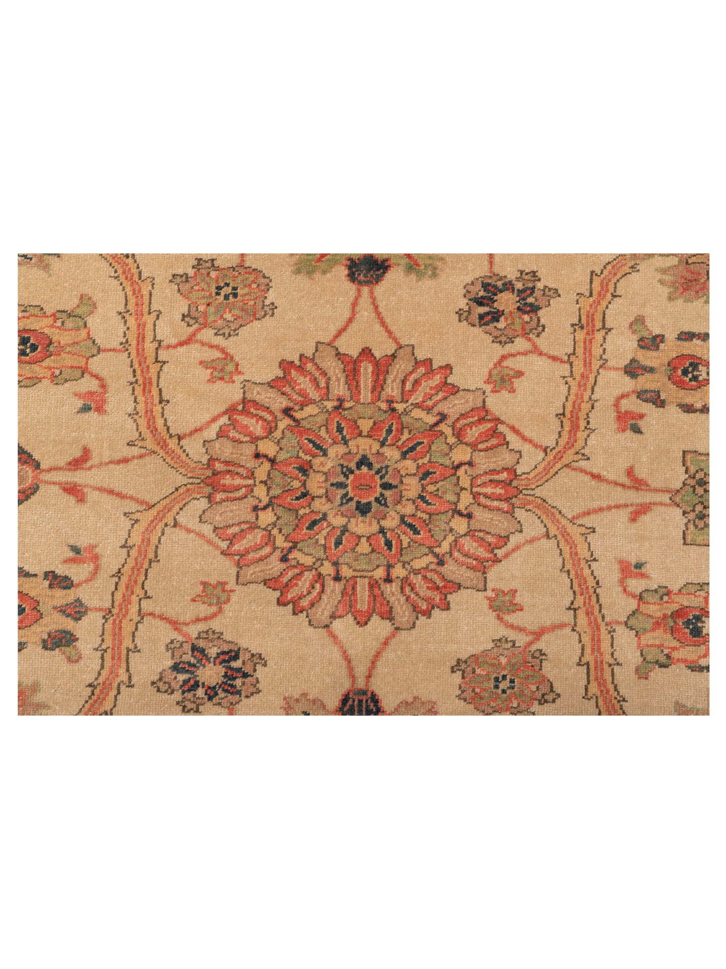Antique Loom 108031 Ivory Rust 9.4x13 Hand Knotted Rug