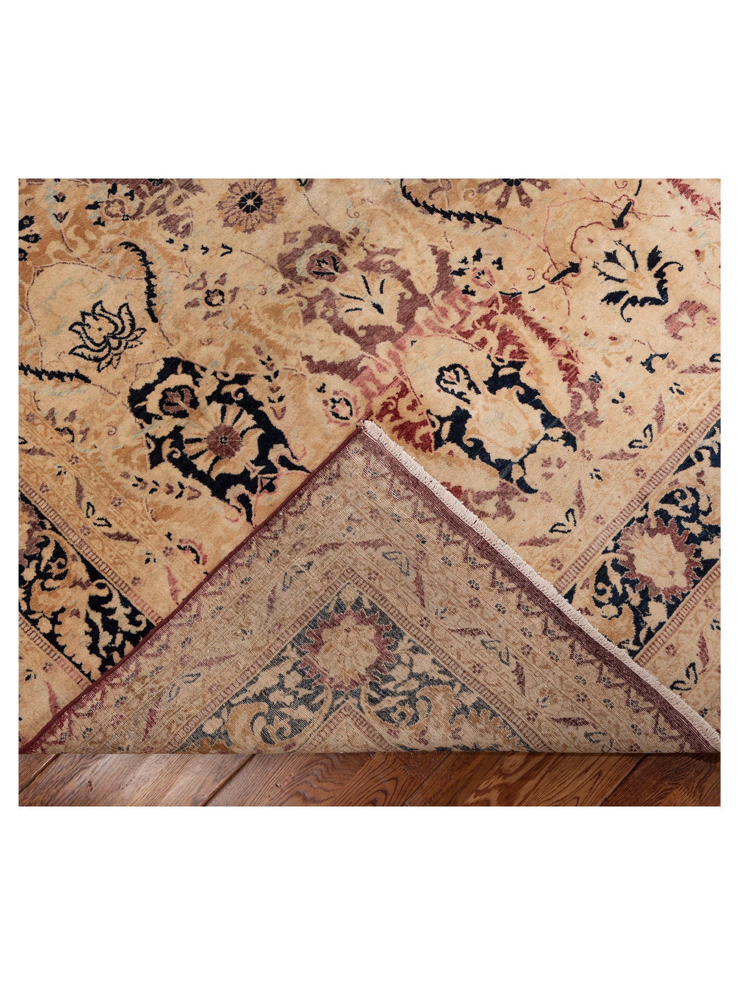 Haji Jalili 111399 Burgundy Black 7.11x10 Hand Knotted Rug