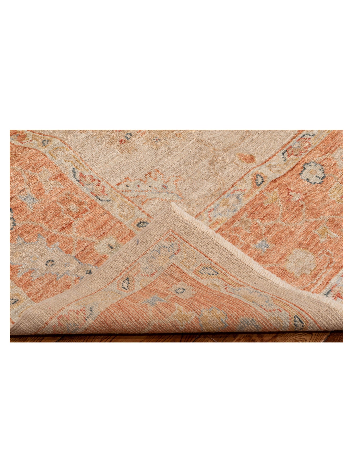 Angora Oushak 149511 Ivory Rust 8.2x.9.9 Hand Knotted Rug