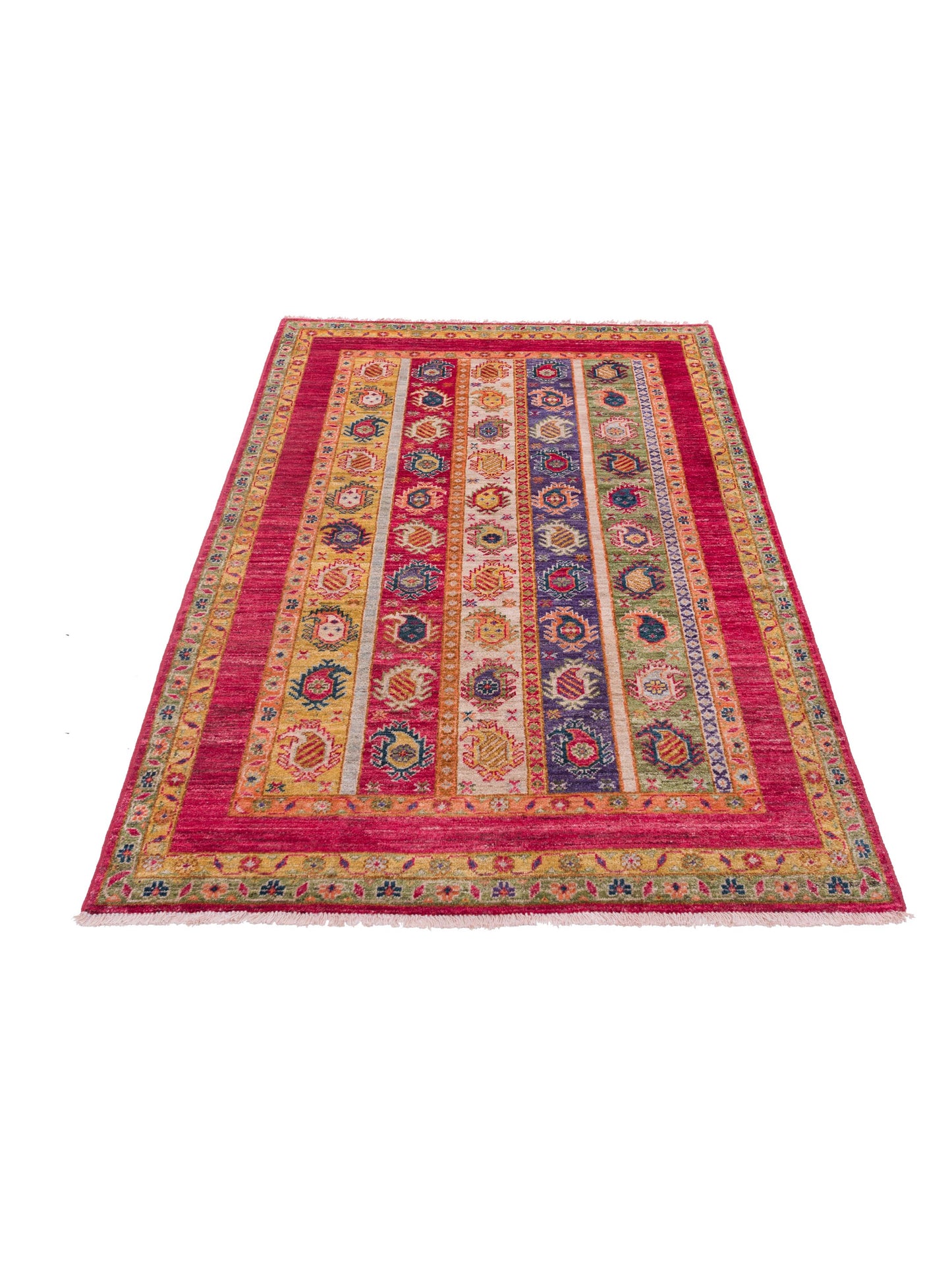 Shawl 126982 Multi 3.11x6 Hand Knotted Rug