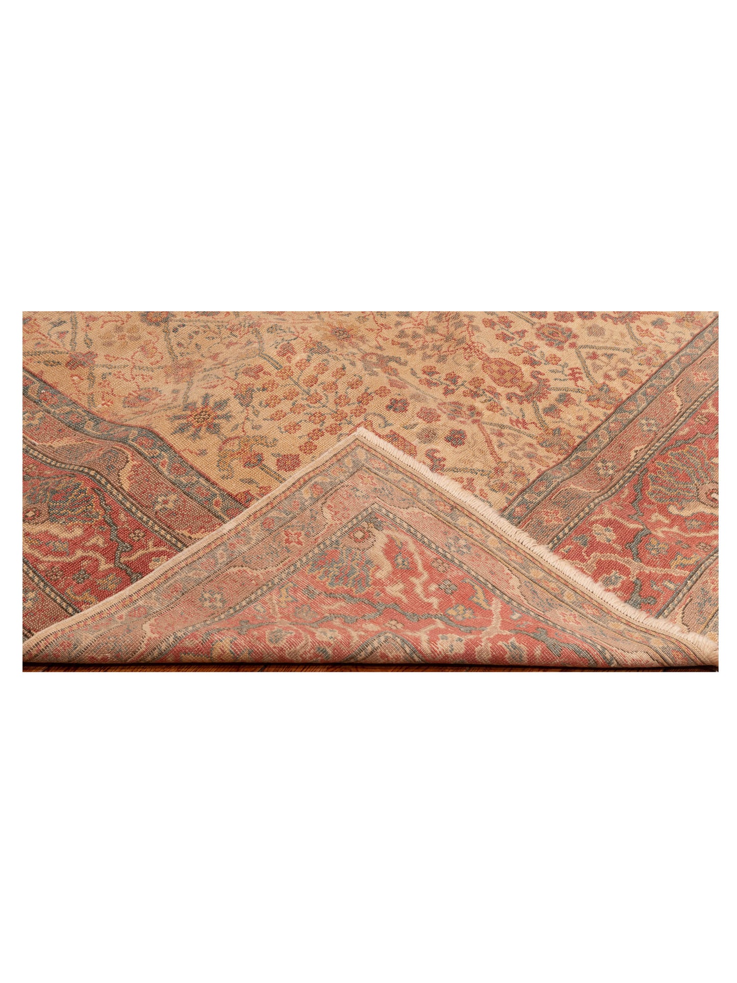 Antique Loom 147469 Ivory Pink 6.7x9.4 Hand Knotted Rug