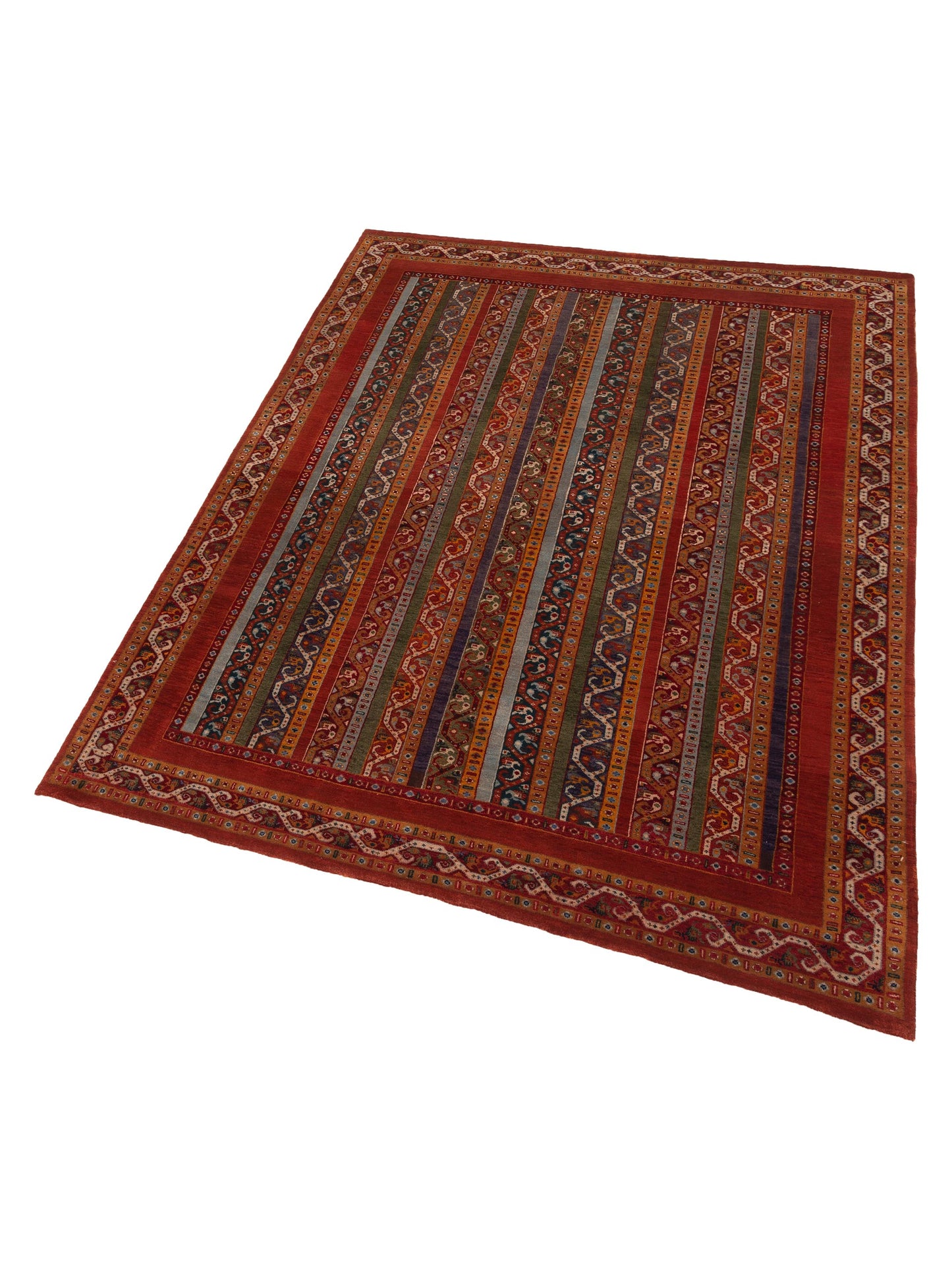 Shawl 112856 Multi 5.8x7.10 Hand Knotted Rug