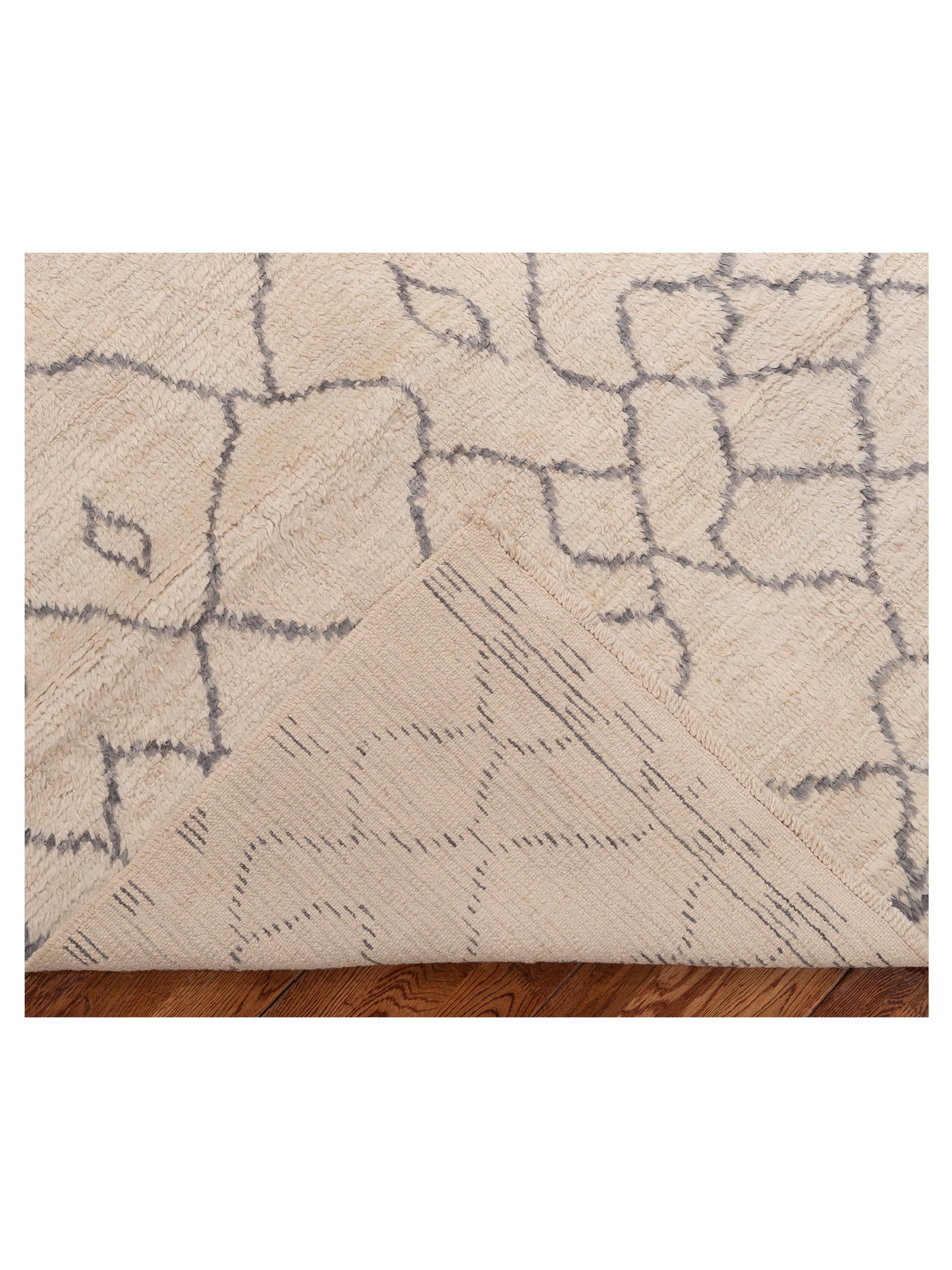 Berber Aspendos Ivory Gray 5.9x7.3 Hand Knotted Rug