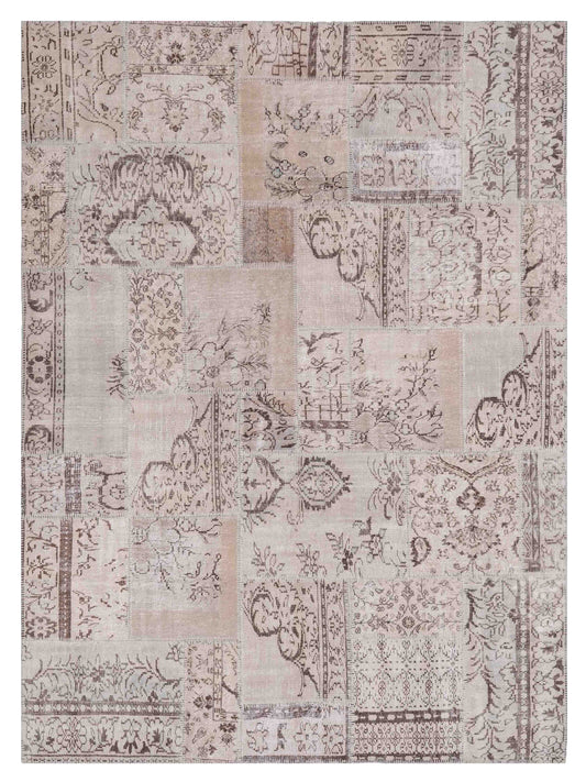 Pasha Turkish Vestige Patchwork  Silver  Contemporary