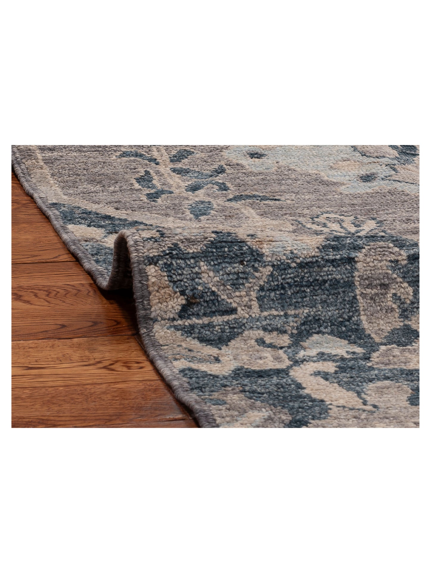 Angora Oushak 154982 Gray Blue 9.1x11.9 Hand Knotted Rug