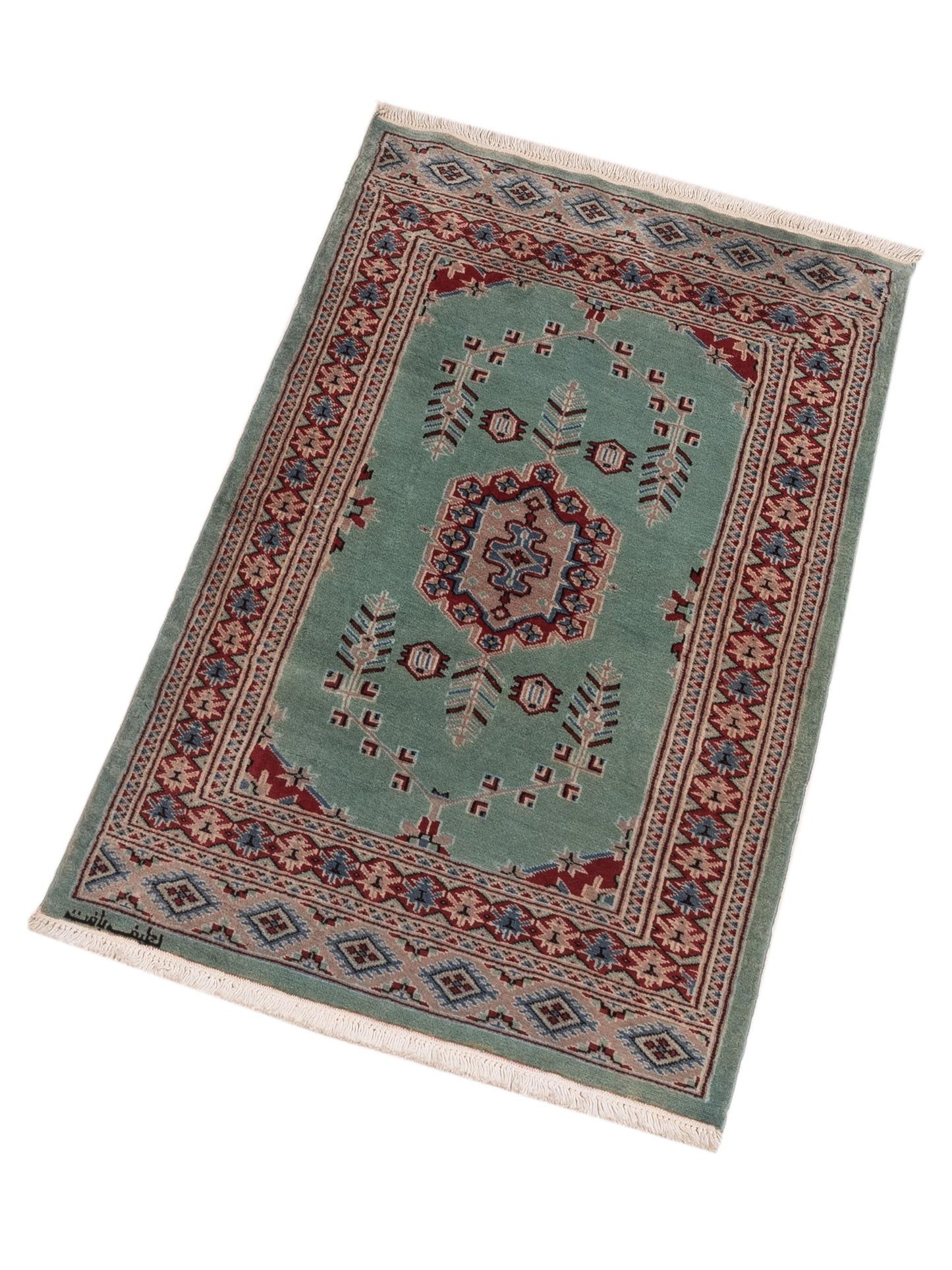 Bokhara 146673 Green Beige 2.8x4.10 Hand Knotted Rug