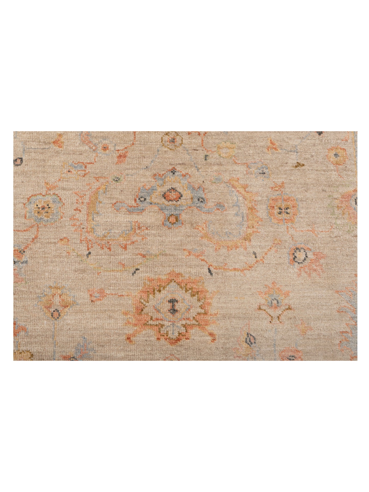 Angora Oushak 149361 Beige Beige 6.2x13.8 Hand Knotted Rug