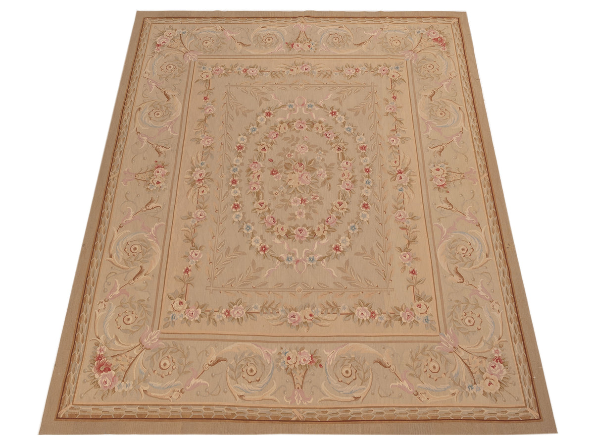 Abusson 77778 Cream Cream 7.9x9.11 Hand Knotted Rug