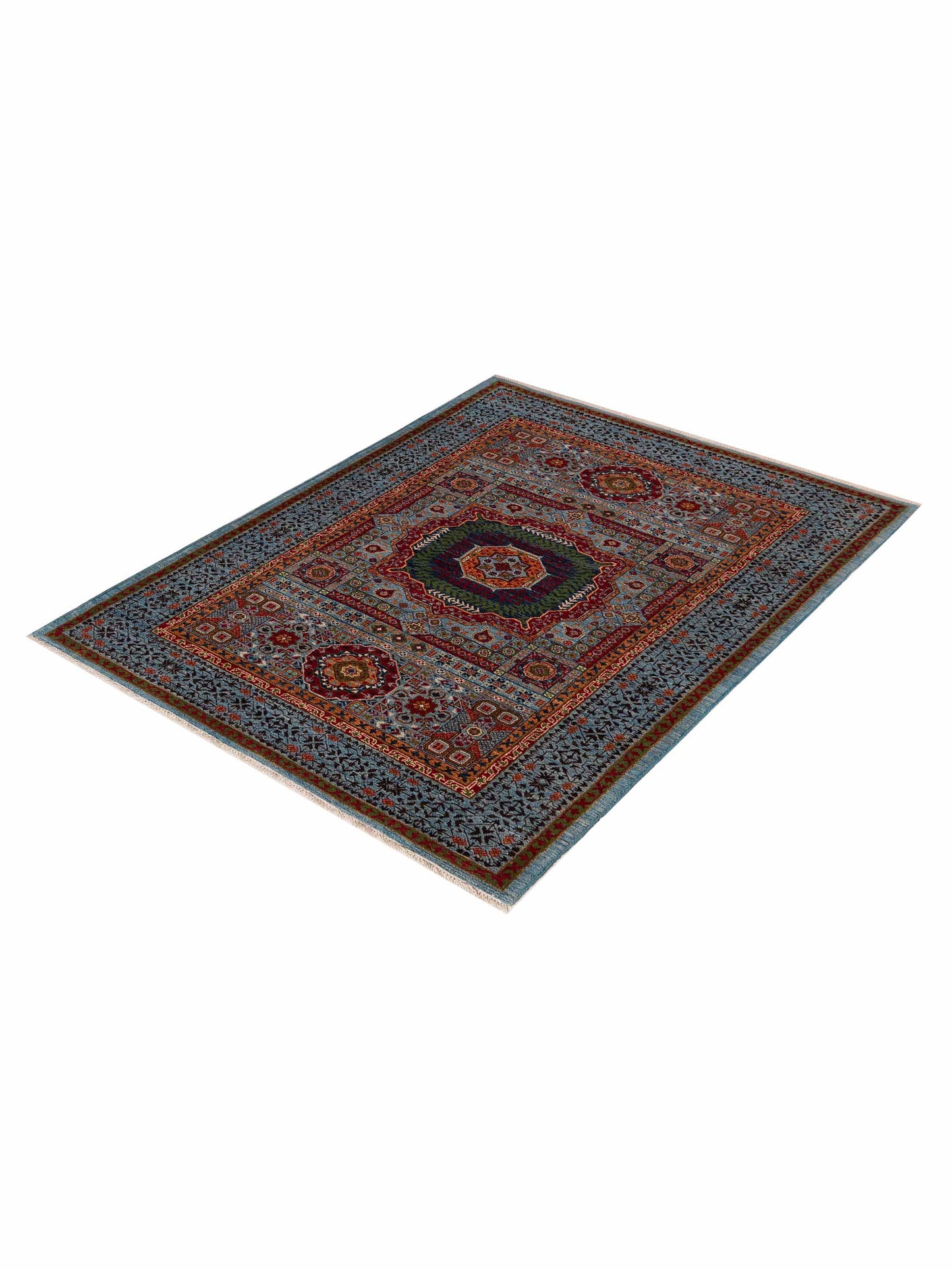 Artisan Mamluk 154756 Blue Blue 4.3x6 Hand Knotted Rug