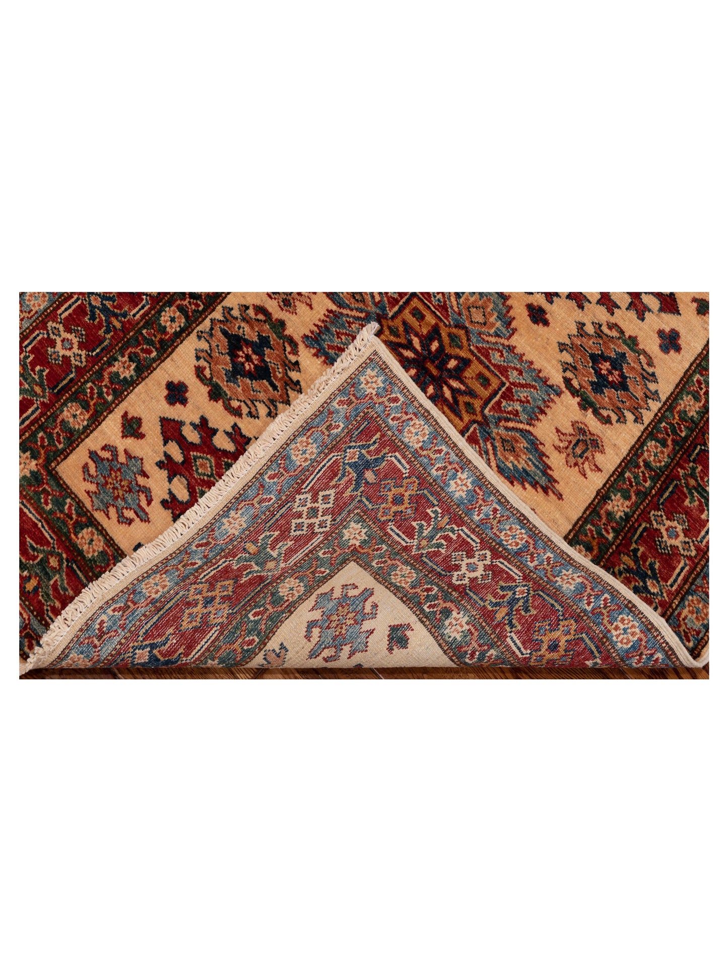 Artisan Kazak 148907 Ivory Red 2.1x3.9 Hand Knotted Rug