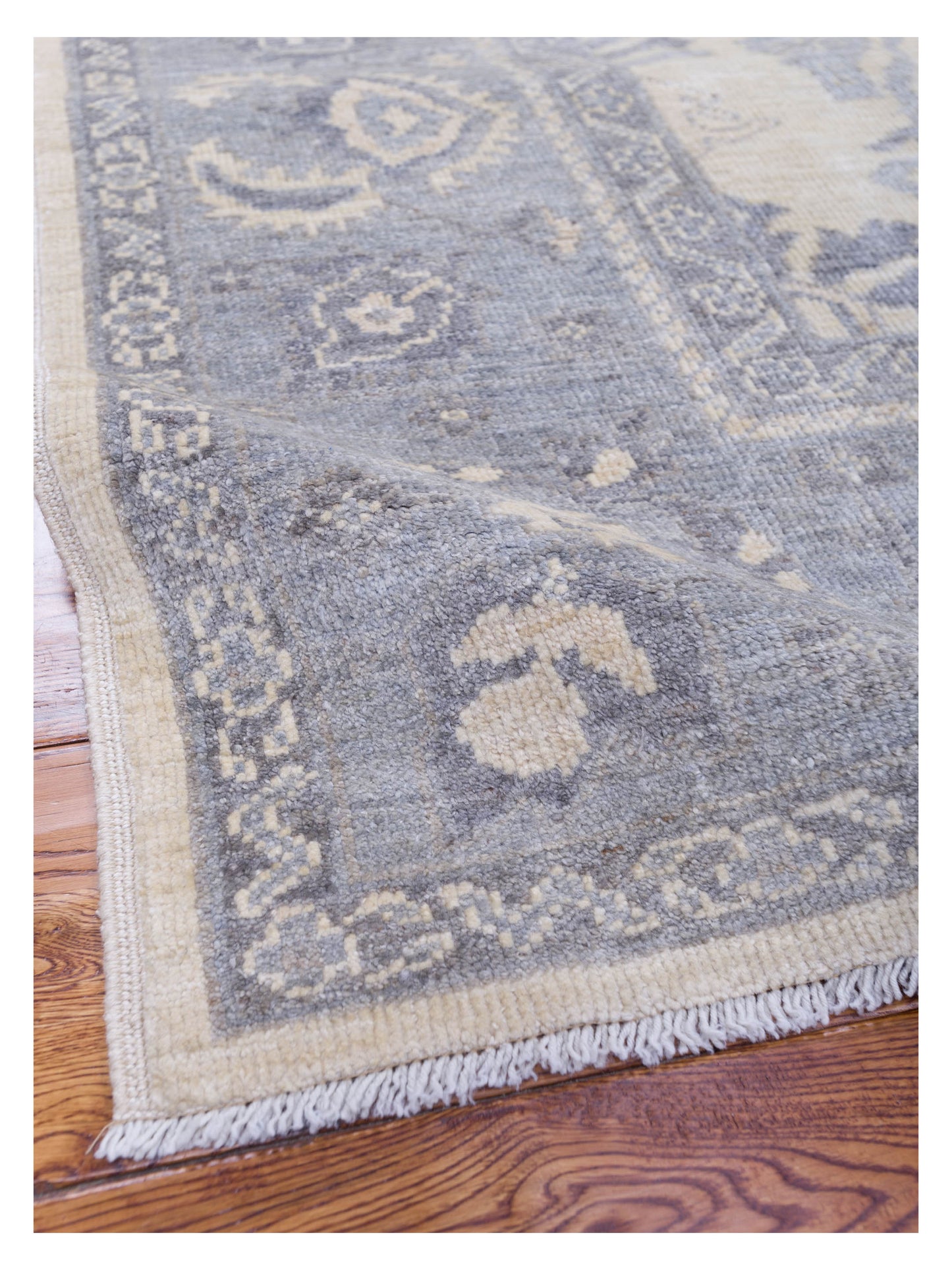 Anadol Oushak 126014 Ivory Gray 8.1x9.9 Hand Knotted Rug