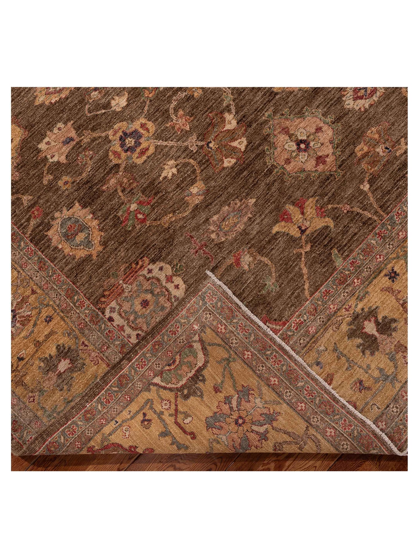 Elvan 156022 Brown Gold 8.2x10 Hand Knotted Rug