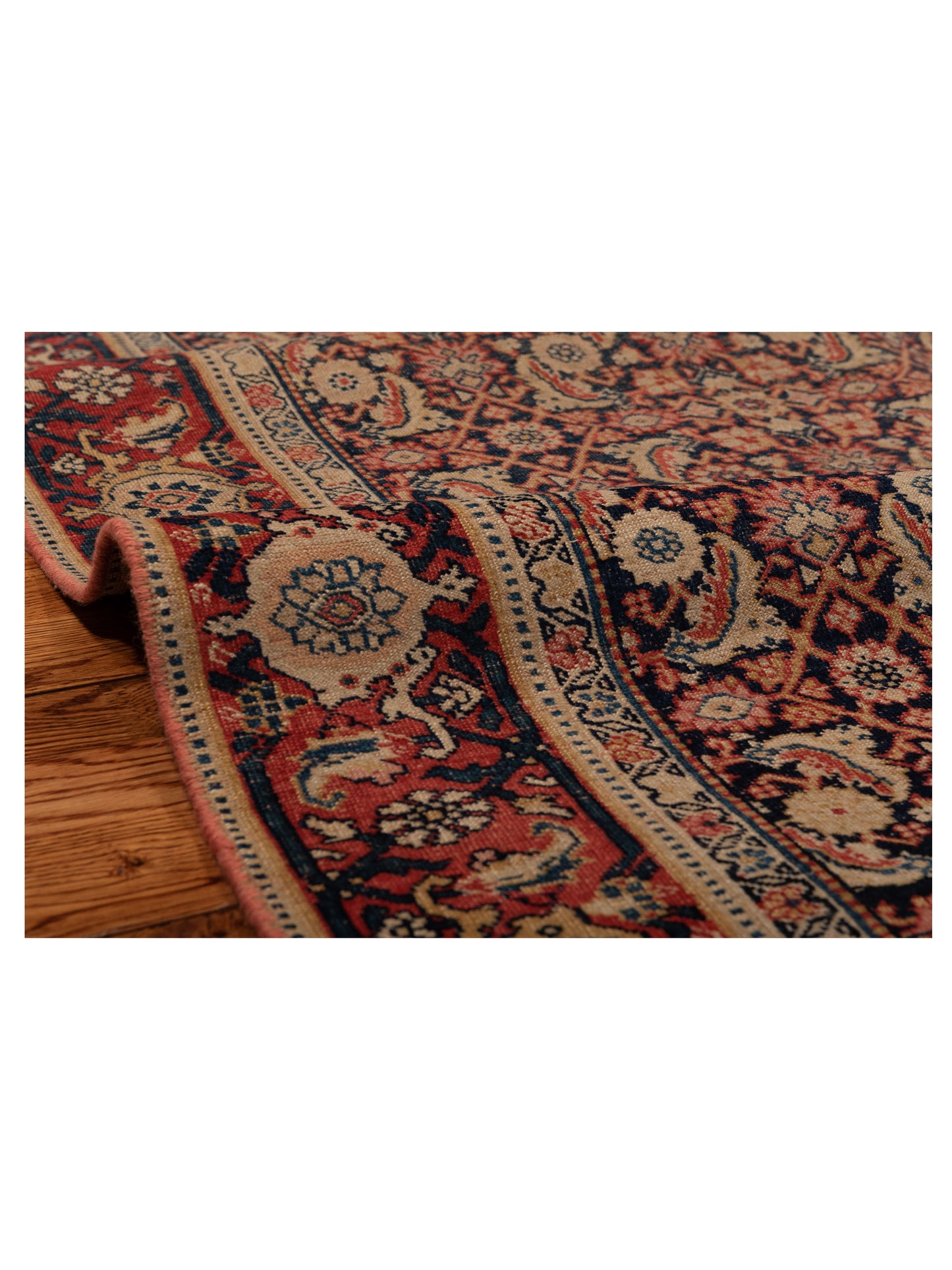 Antique Caucasian 108077 Navy Pink 6.2x14.5 Hand Knotted Rug