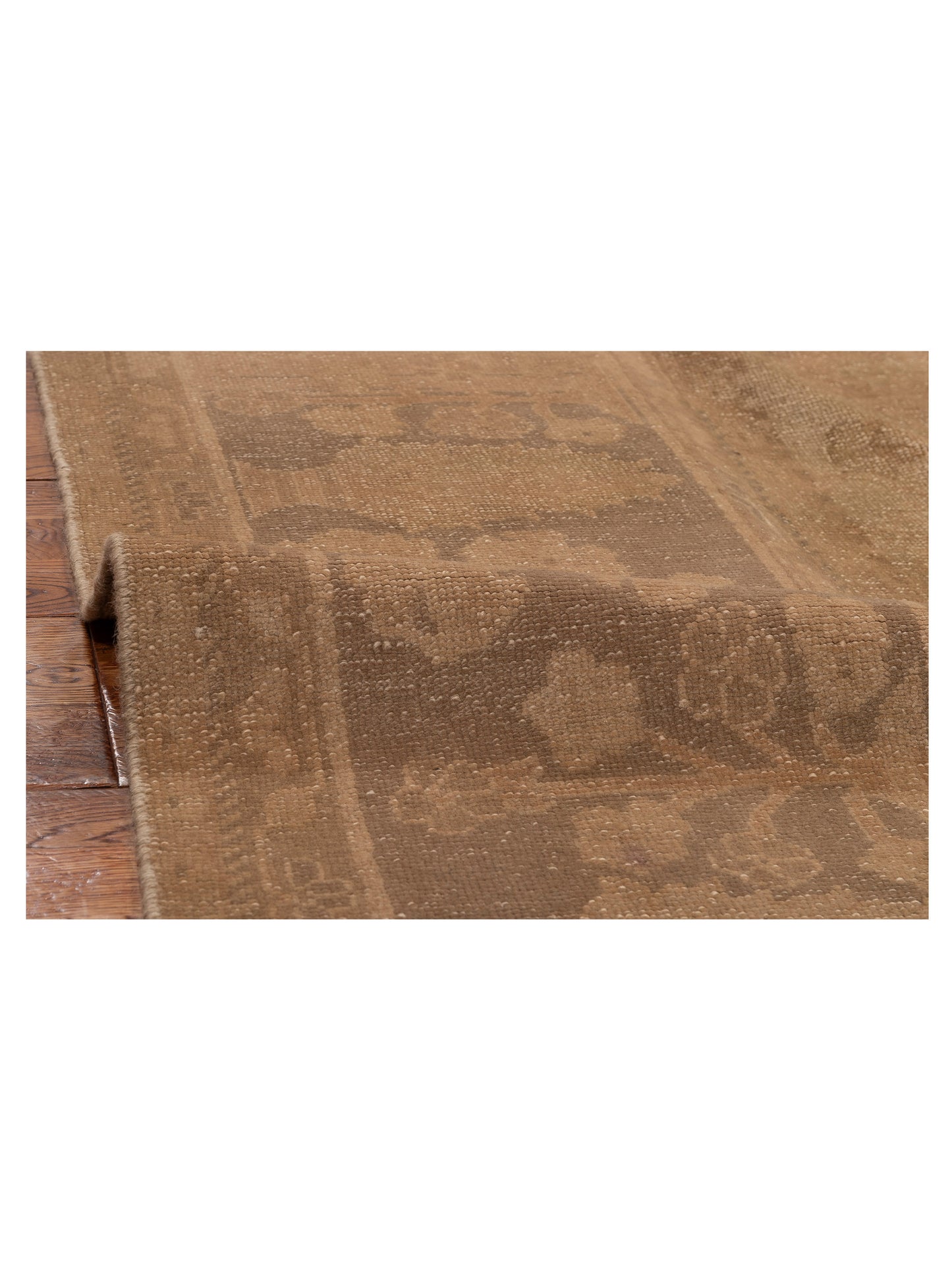 Vintage 79877 Beige Green 10.10x14.8 Hand Knotted Rug