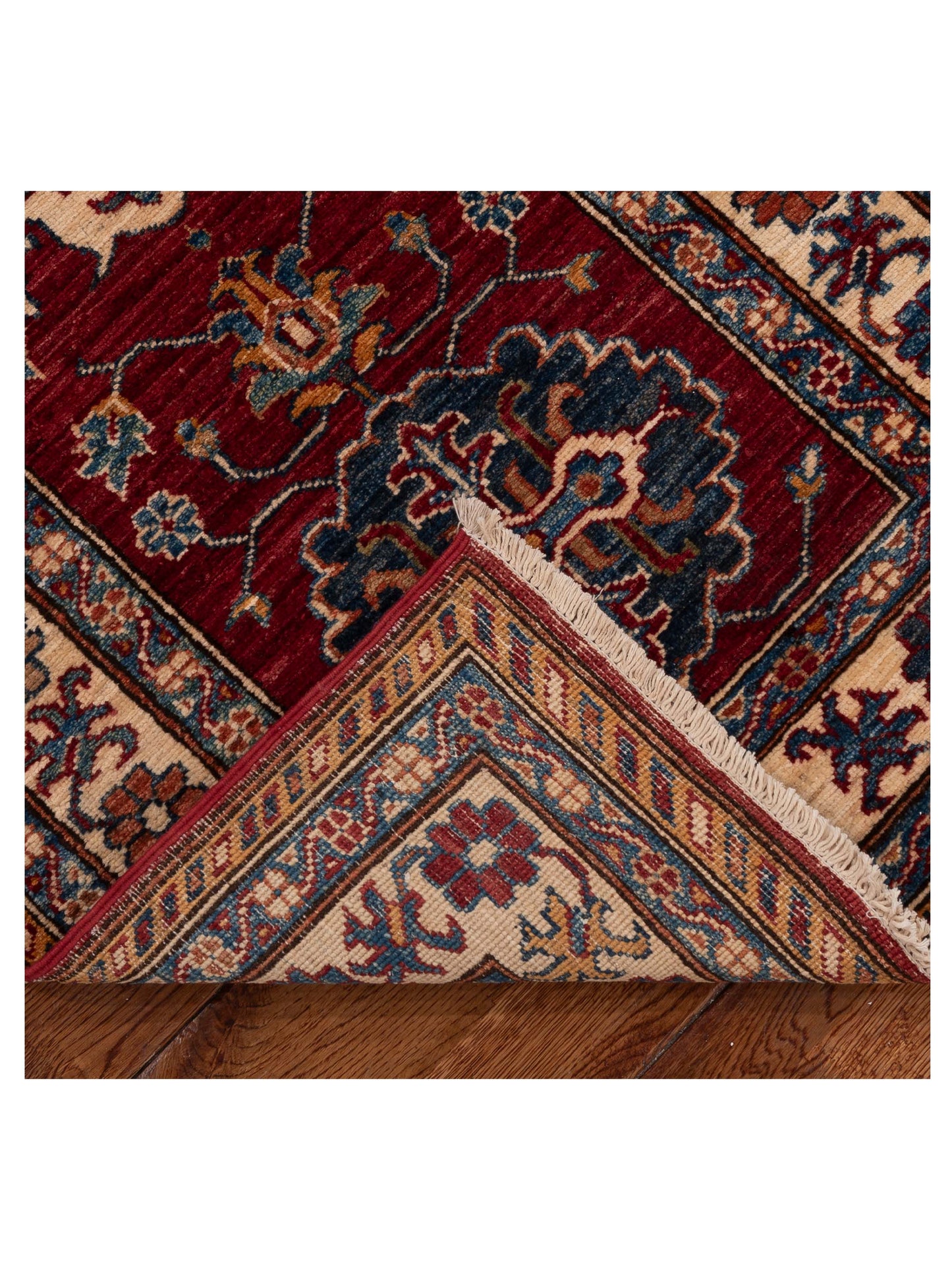 Artisan Kazak 152027 Red Ivory 2.7x10 Hand Knotted Rug