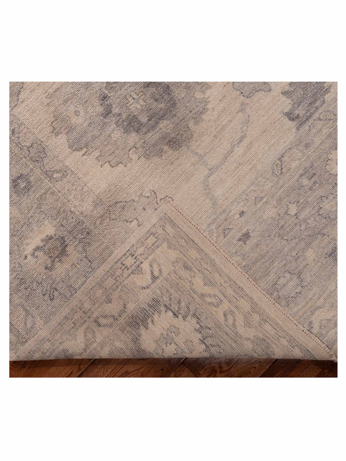 Angora Oushak 156159 Ivory Gray 10x14 Hand Knotted Rug