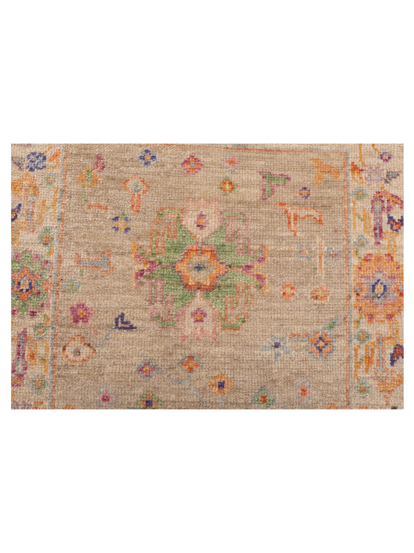 Angora Oushak 148442 Ivory Ivory 2.8x10.11 Hand Knotted Rug
