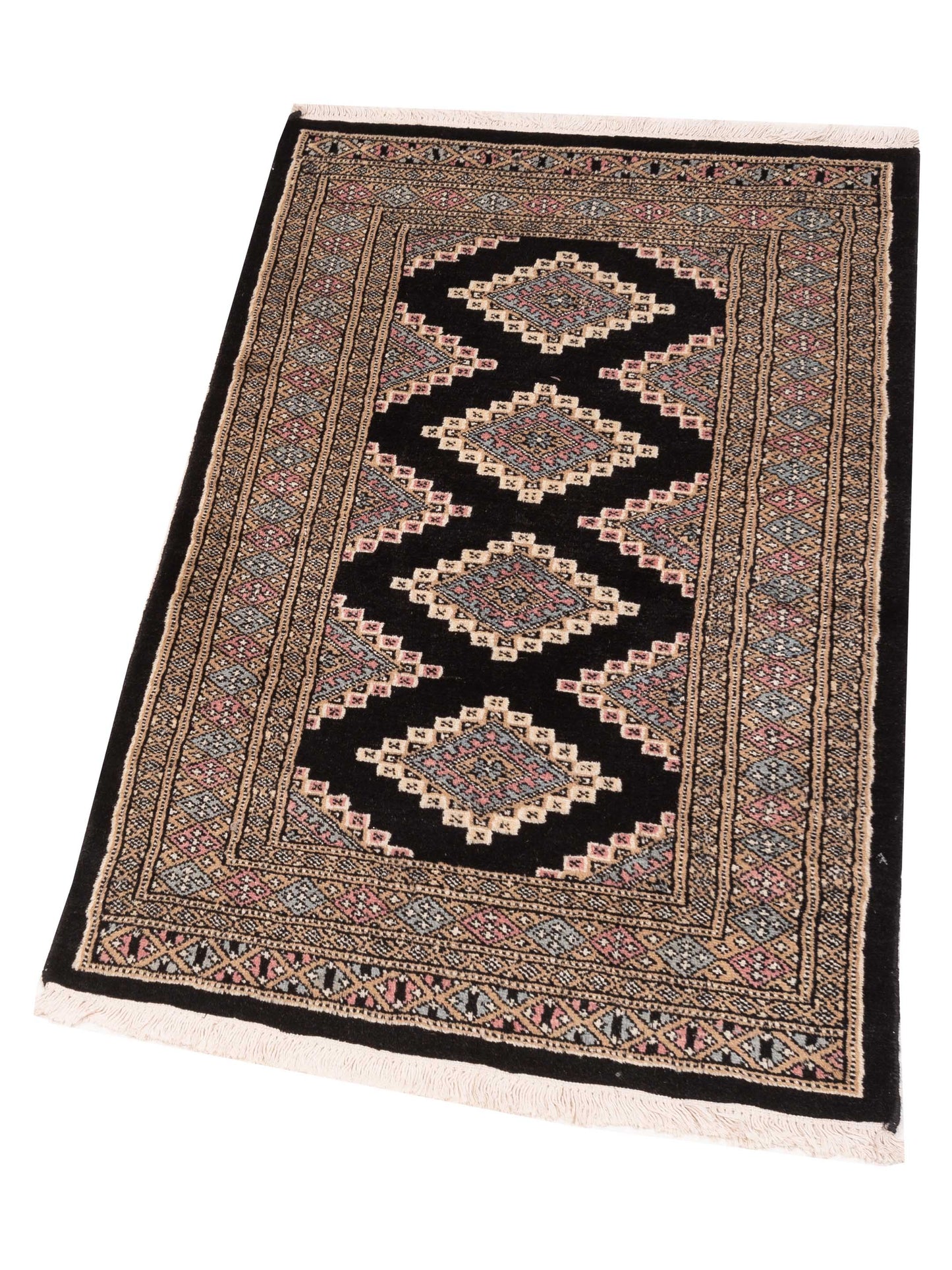 Bokhara 146617 Black Beige 2.7x4.2 Hand Knotted Rug