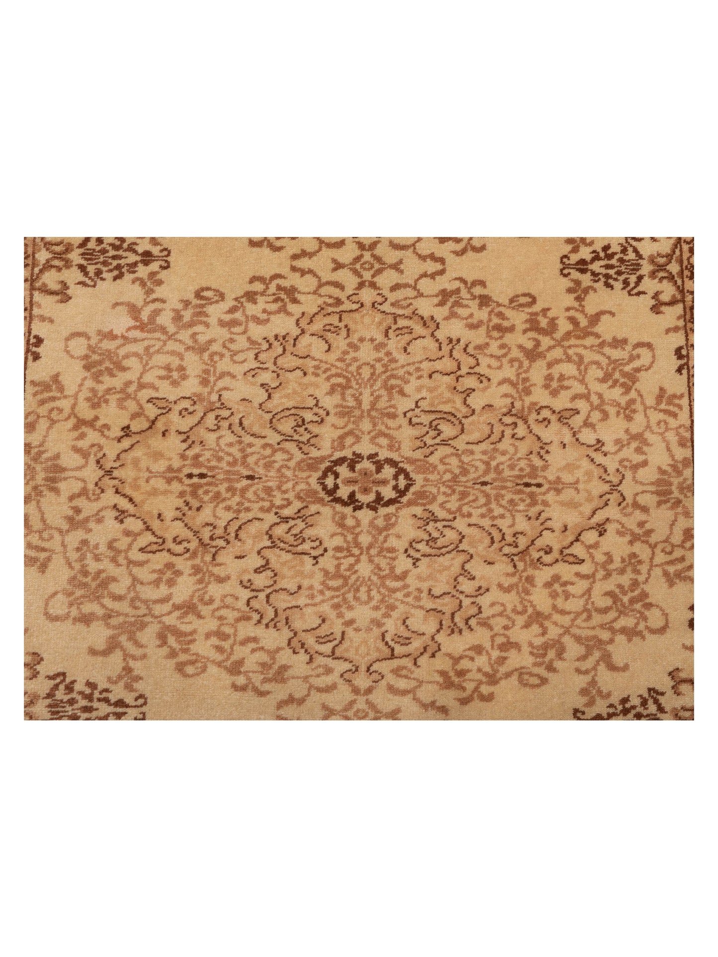 Antique Loom 117156 Beige Beige 4.1x6 Hand Knotted Rug