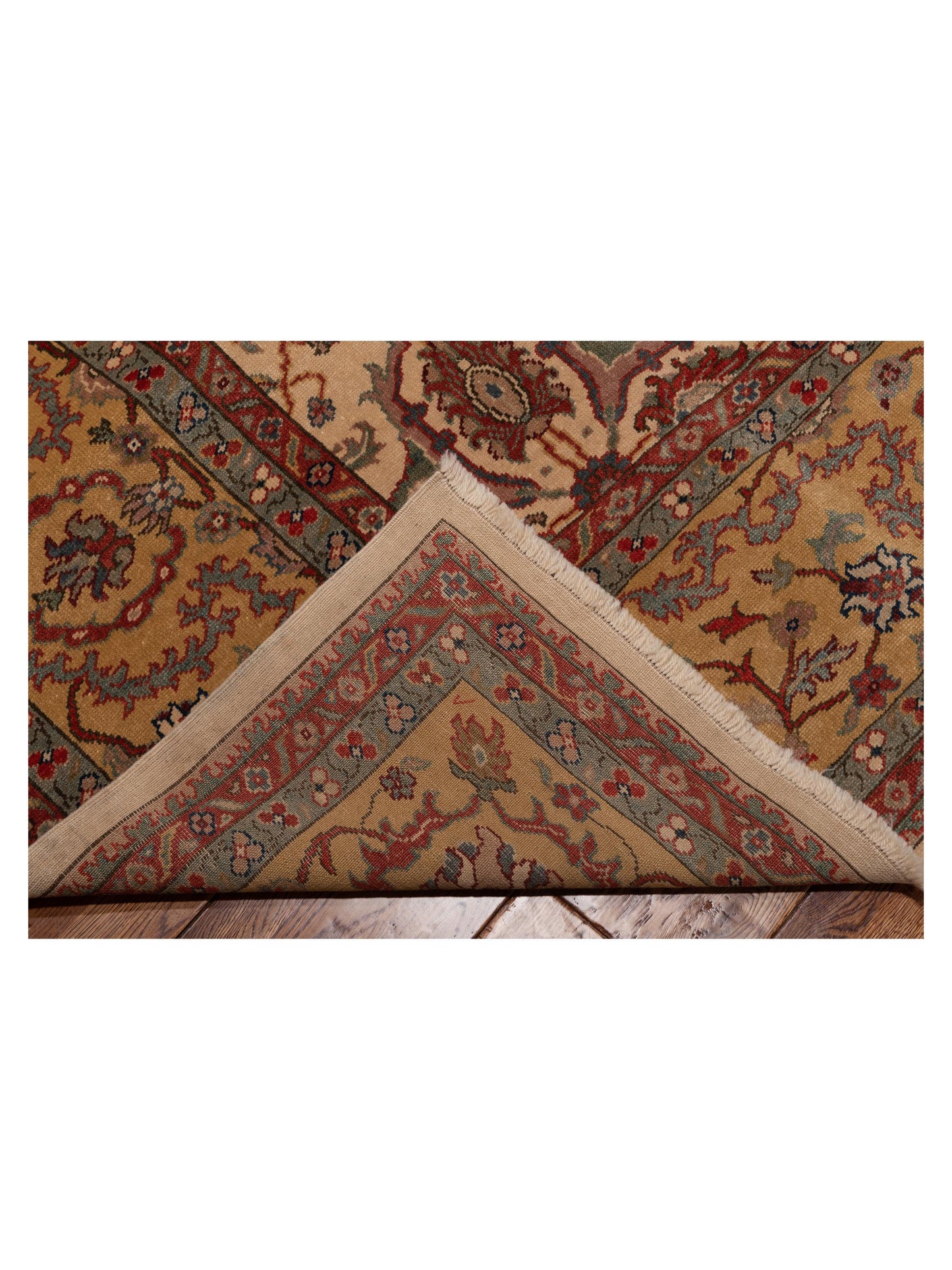 Antique Loom 107972 Ivory Gold 11x15.10 Hand Knotted Rug