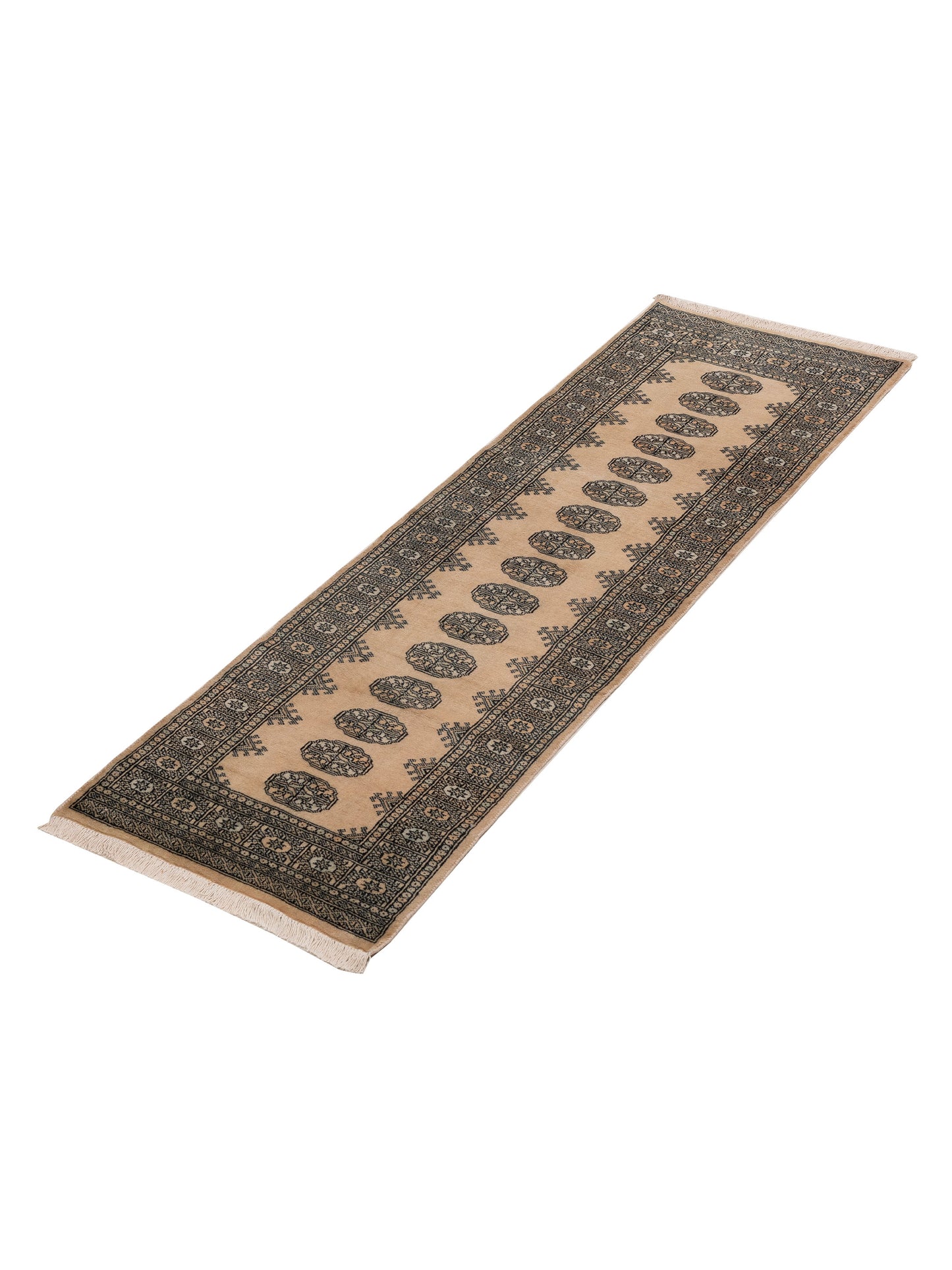 Bokhara 153441 Beige Beige 2.6x8 Hand Knotted Rug