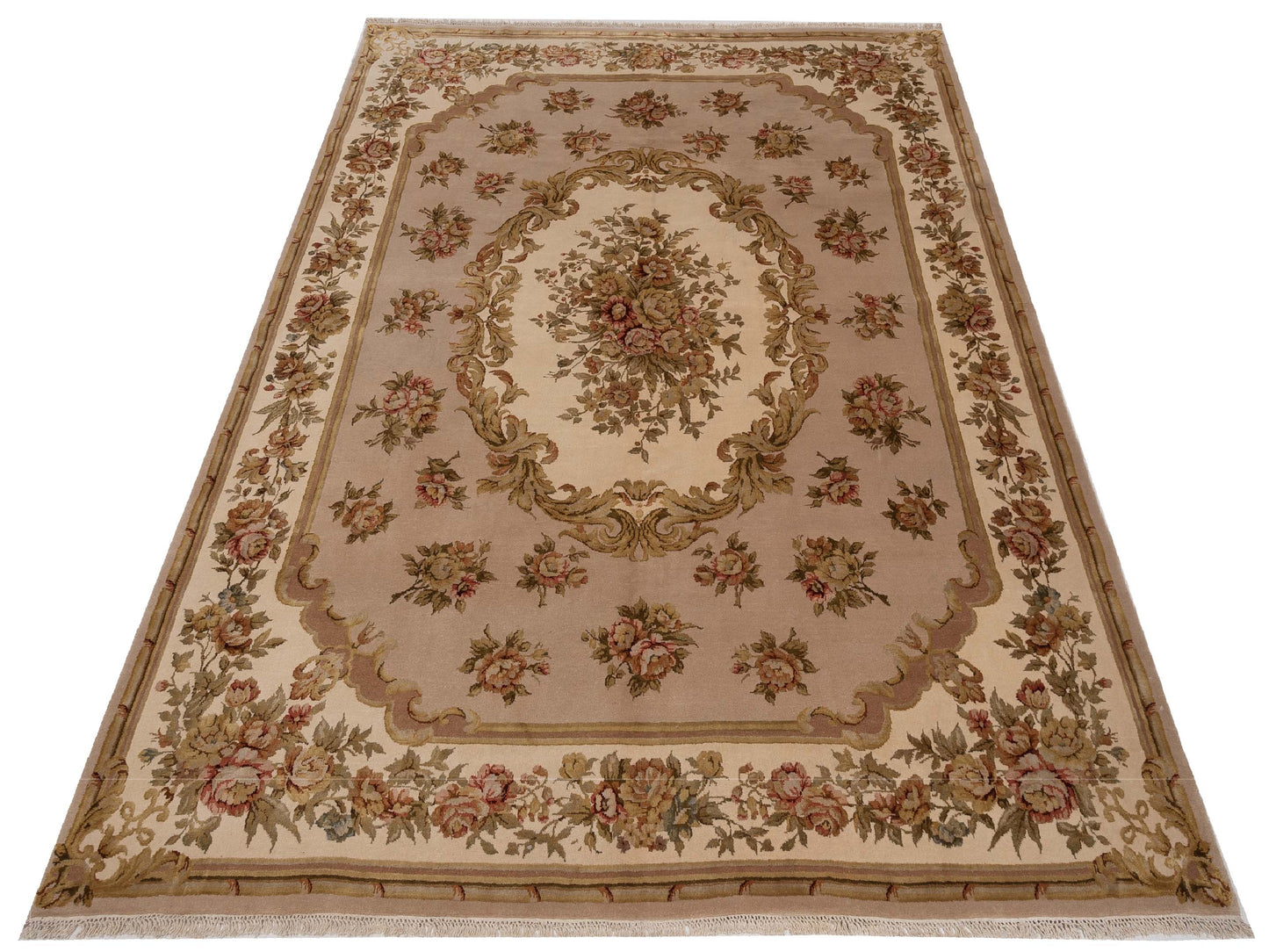 Magnolia Silk 105757 Cream Ivory 8.4x10.6 Hand Knotted Rug