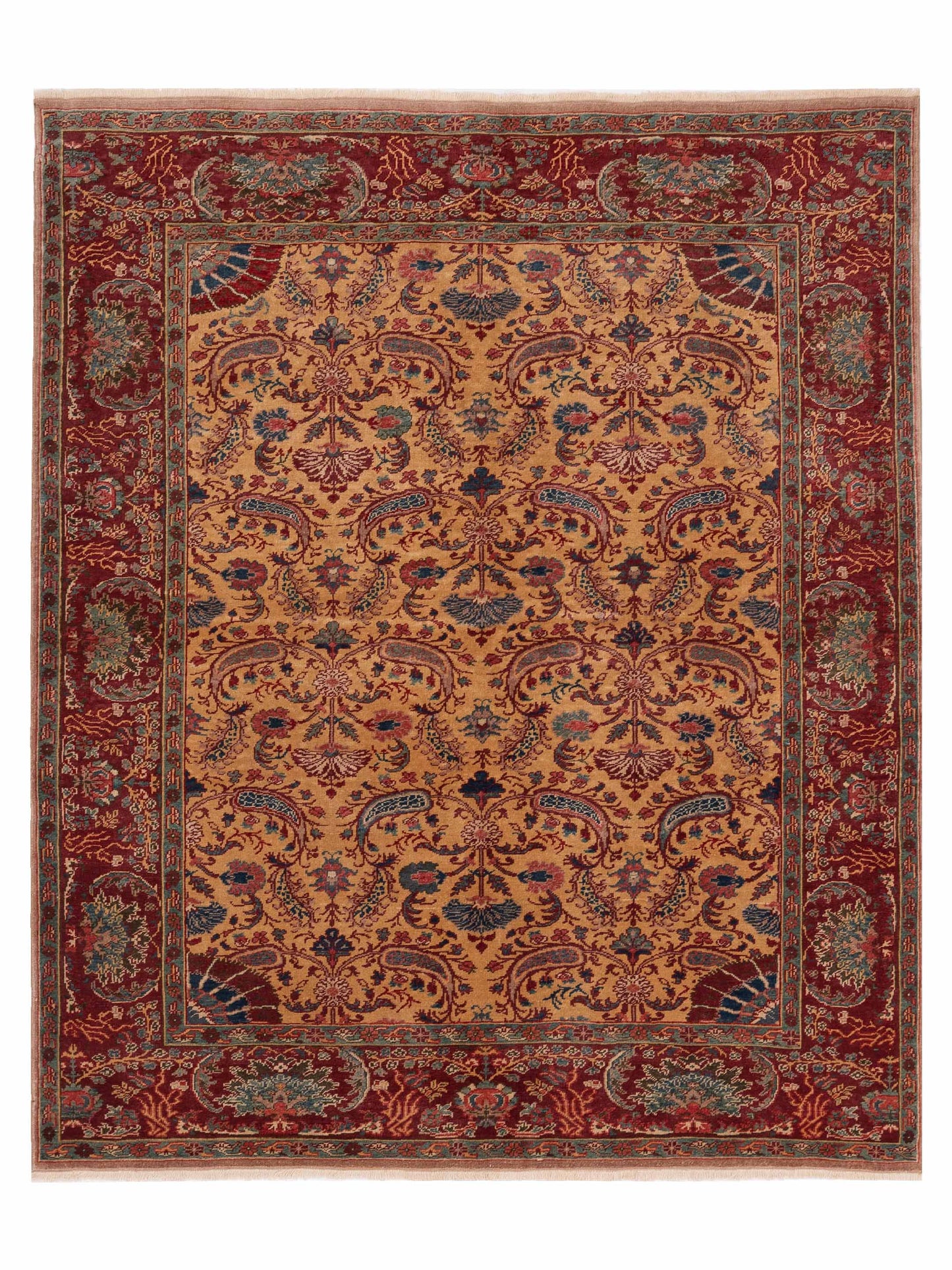 Pasha Antique Loom  Gold Red Traditional