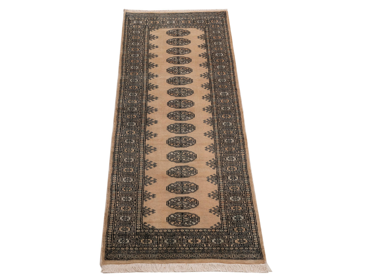 Bokhara 153441 Beige Beige 2.6x8 Hand Knotted Rug