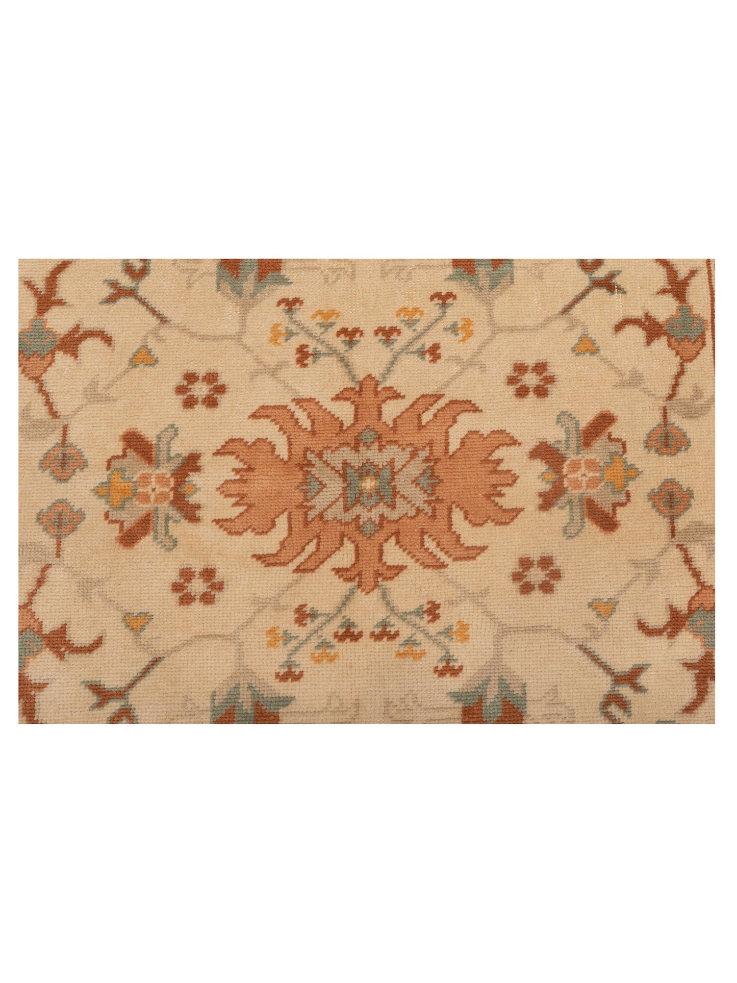 Anadol Oushak 145111 Ivory Pink 5.1x6.10 Hand Knotted Rug