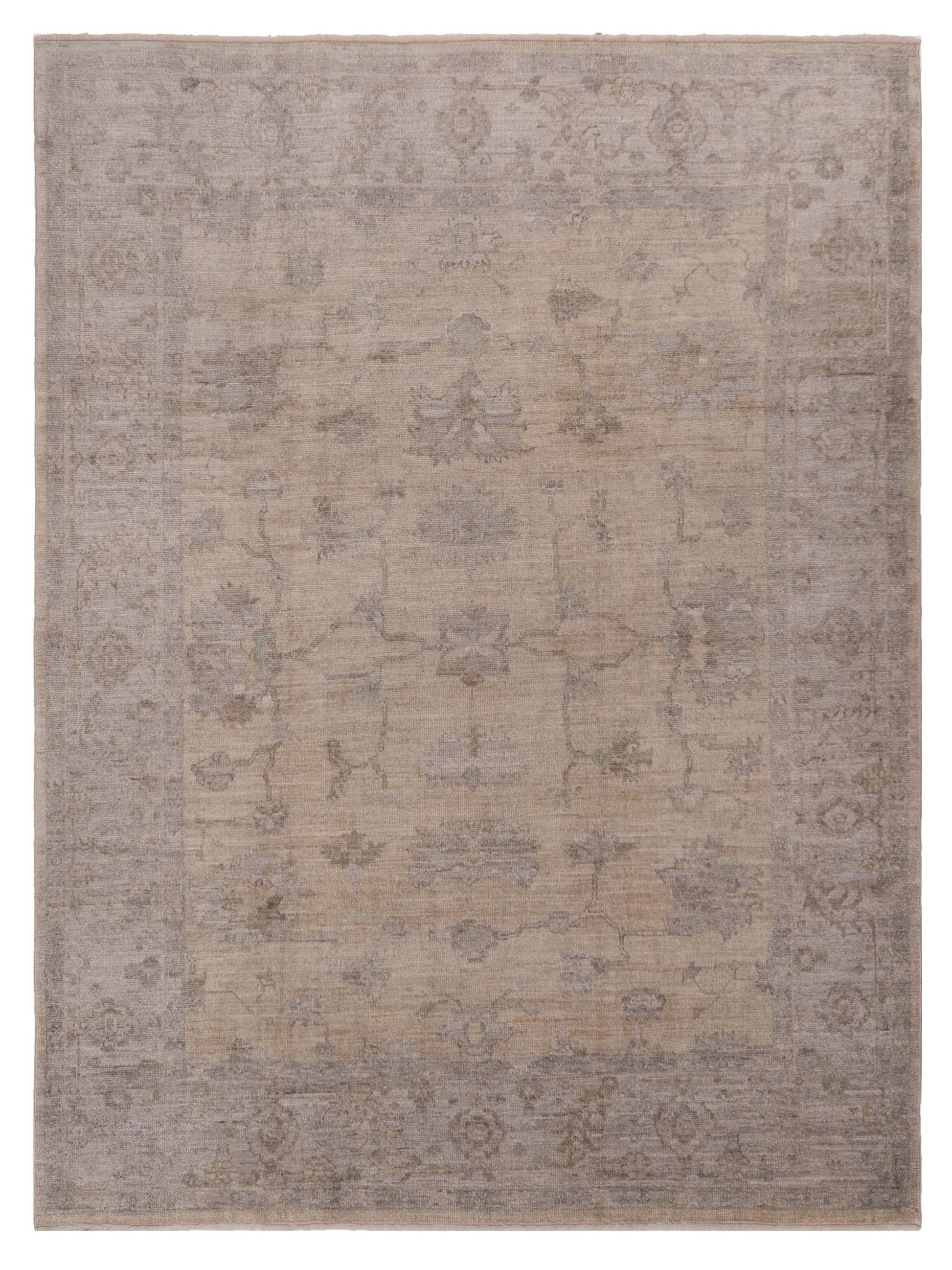 Anadol Angora Oushak  Ivory Light Gray Traditional