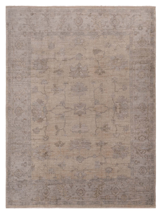 Anadol Angora Oushak  Ivory Light Gray Traditional