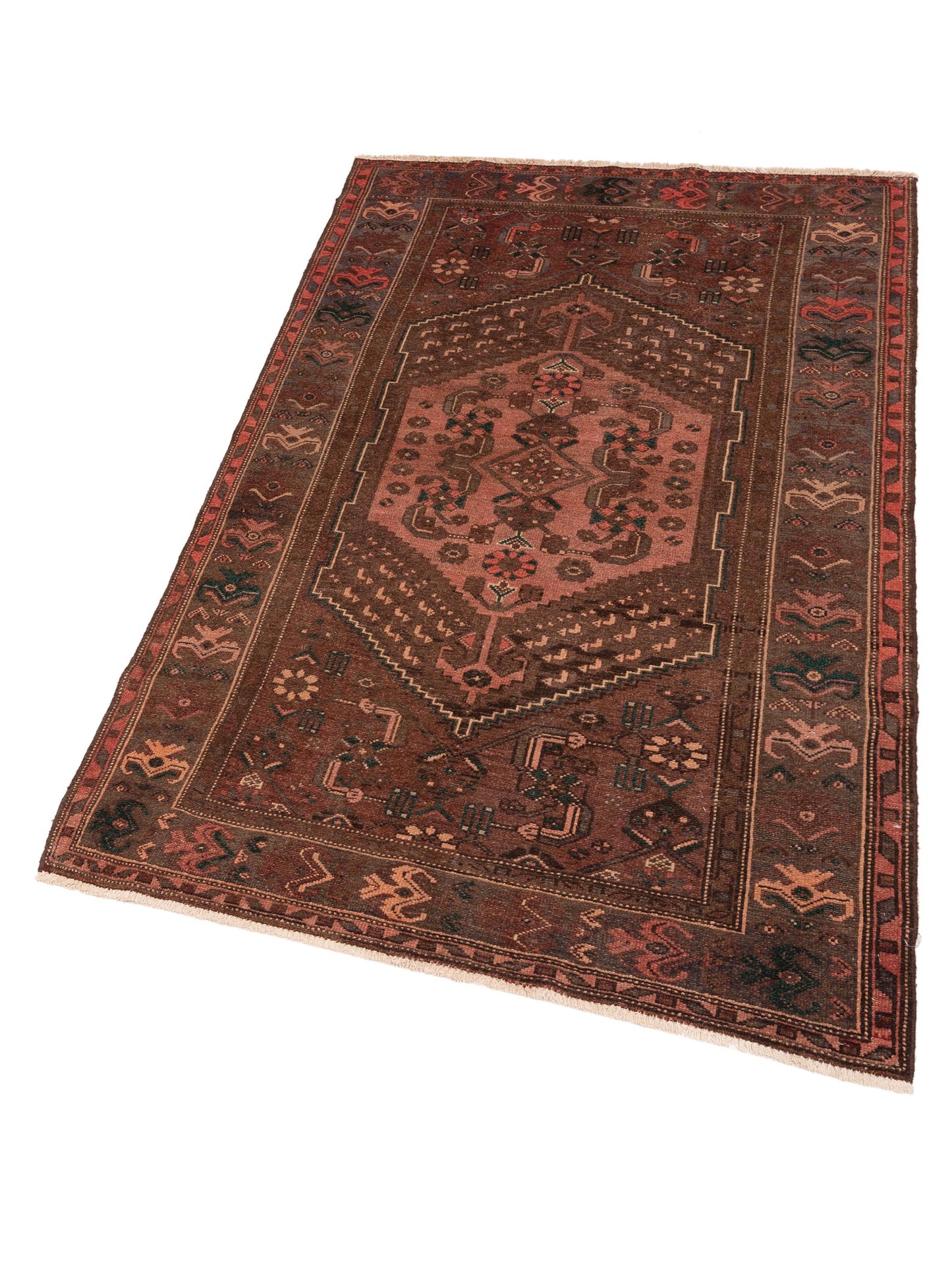 Persian 147335 Brown Brown 4.2x7.2 Hand Knotted Rug
