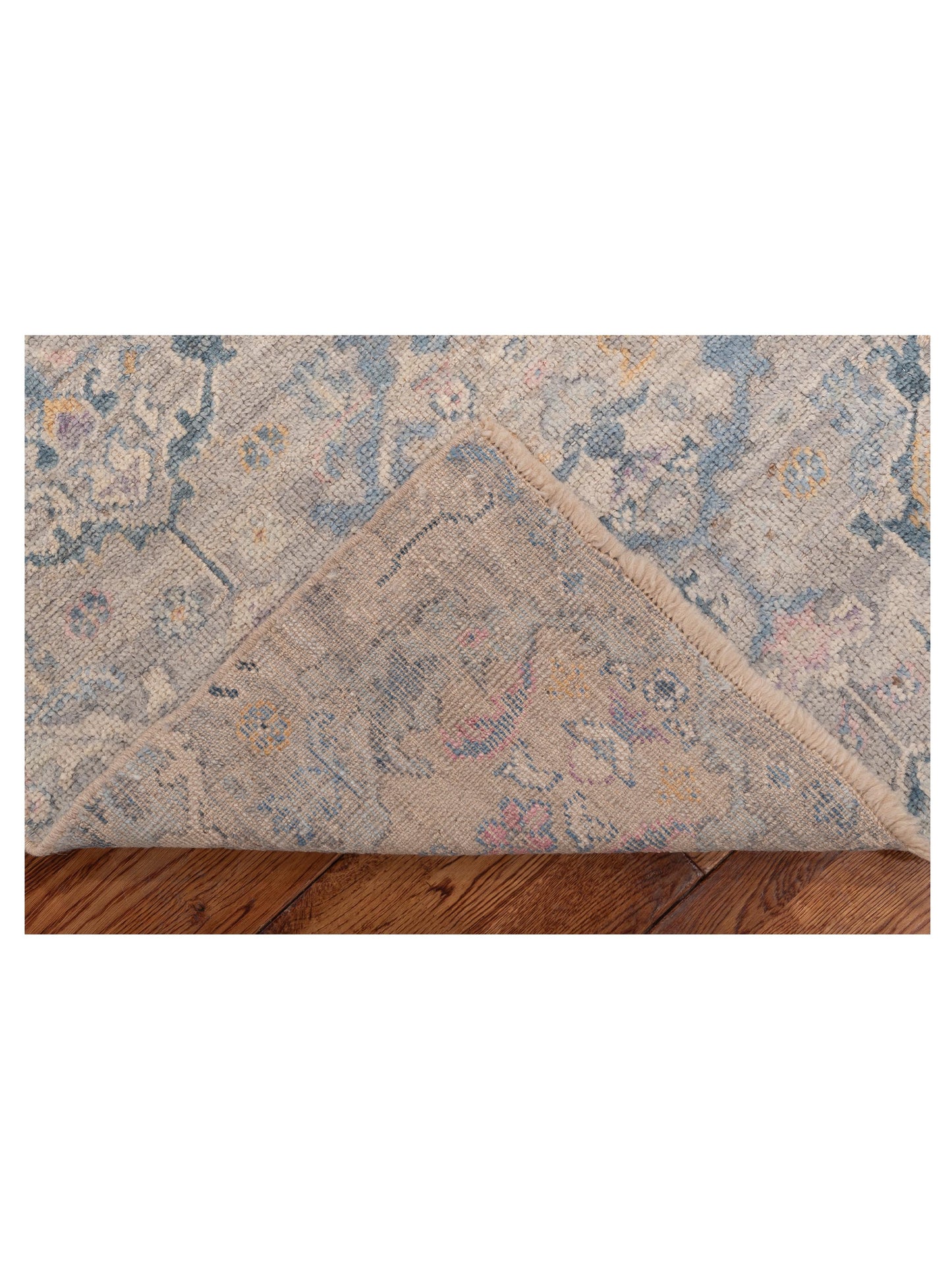 Angora Oushak 150769 Gray Blue 2.8x11.4 Hand Knotted Rug