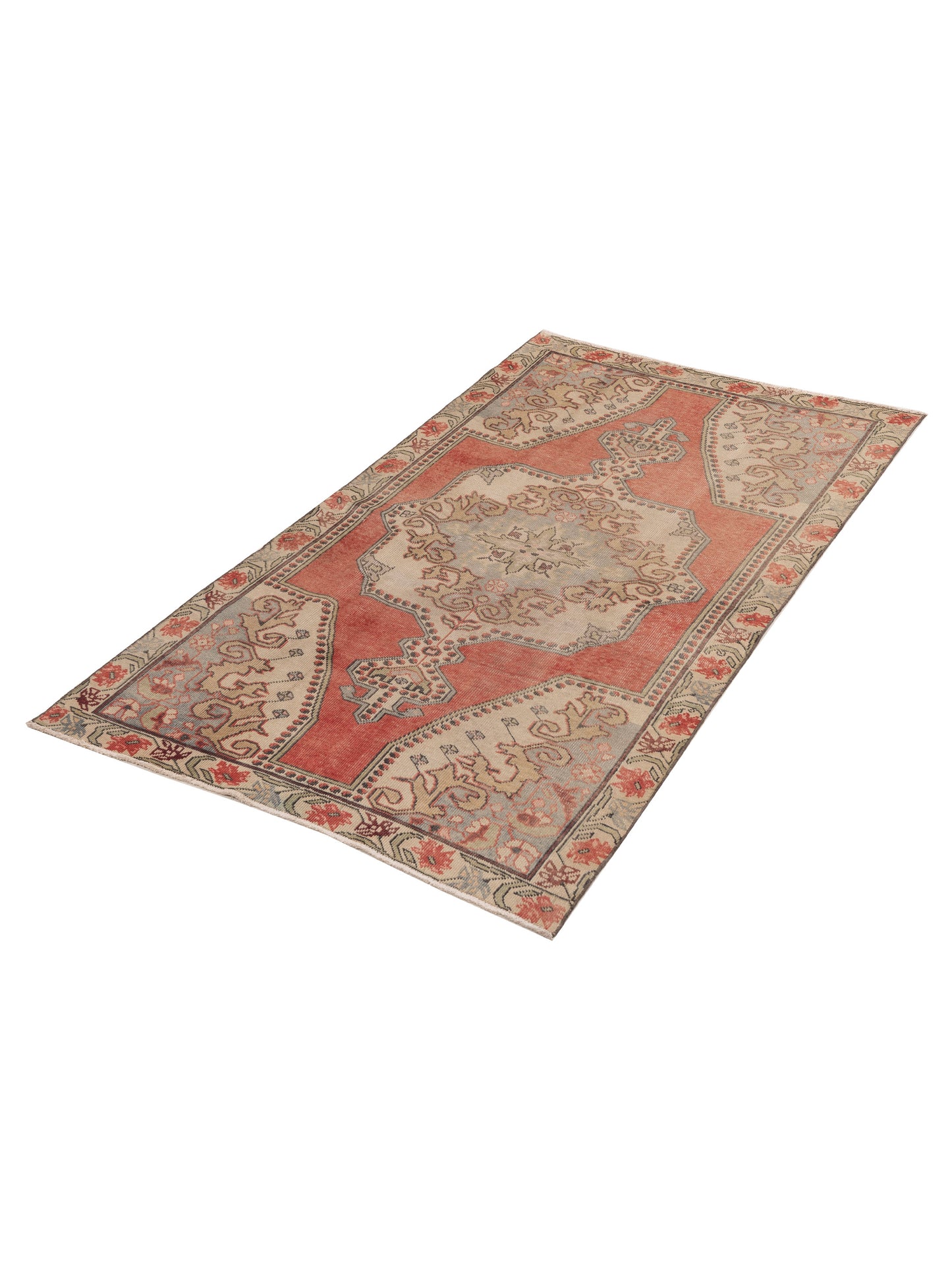 Old Anatolian 154169 Pink Ivory 4.5x7.8 Hand Knotted Rug