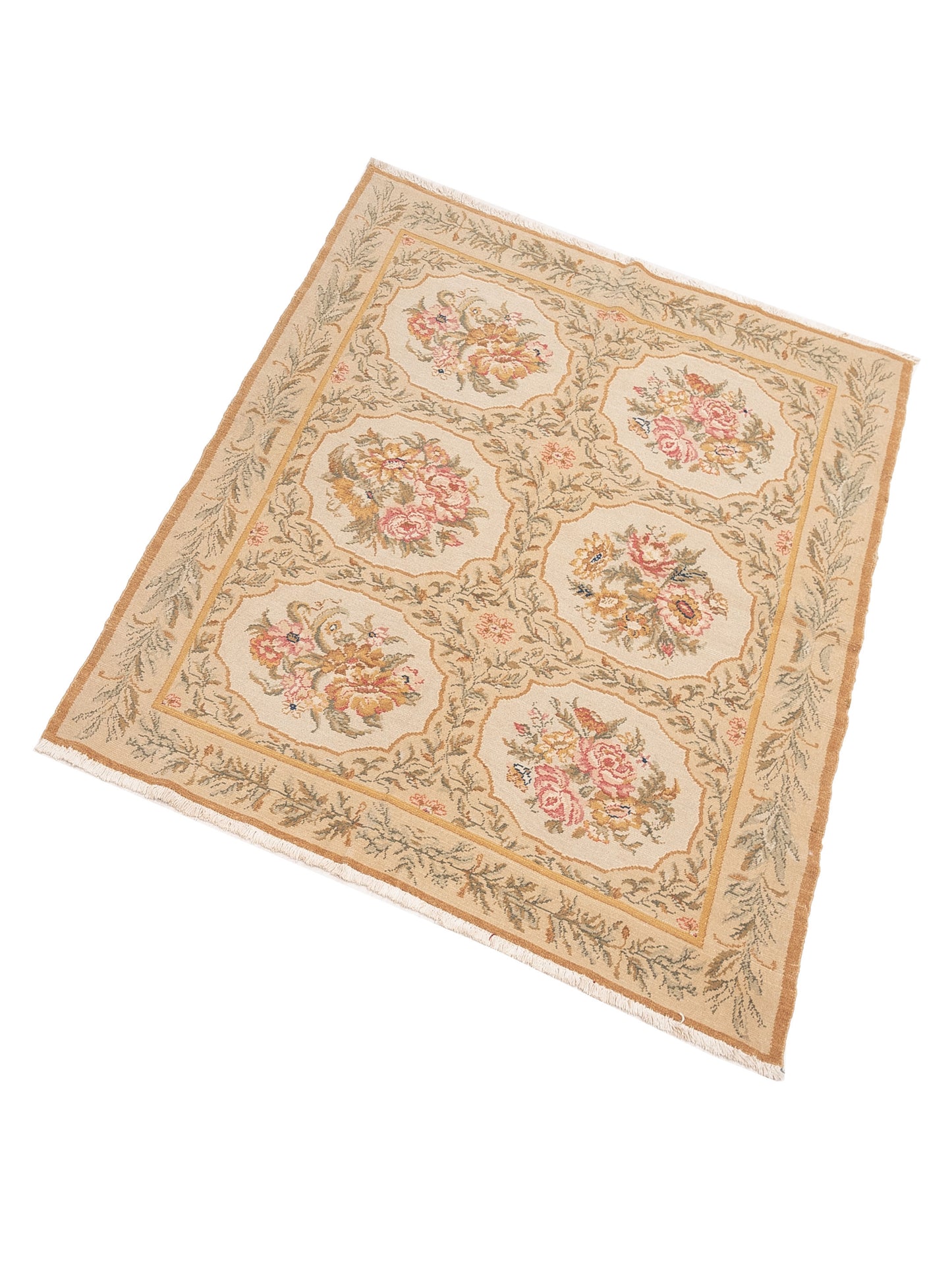 Bouquet 107500 Ivory Ivory 5.1x6.6 Hand Knotted Rug