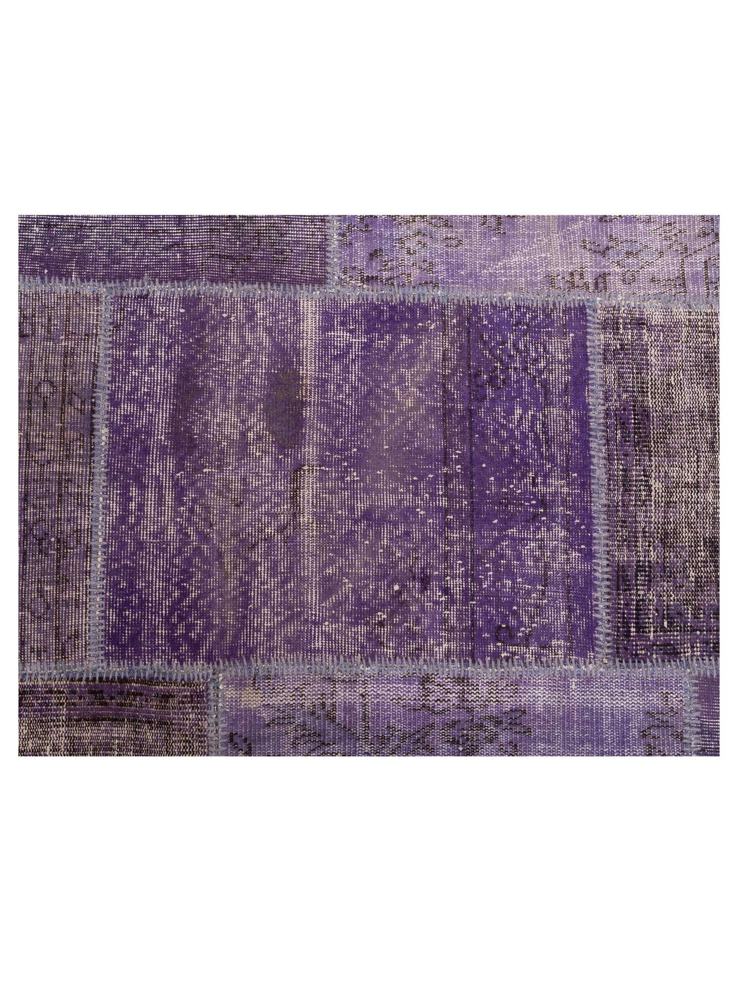 Turkish Vestige Patchwork 110105 Purple 6x9 Hand Knotted Rug