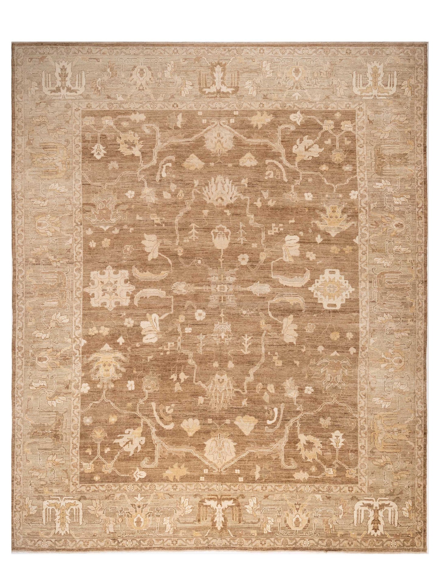 Anadol Angora Oushak  Brown Green Traditional